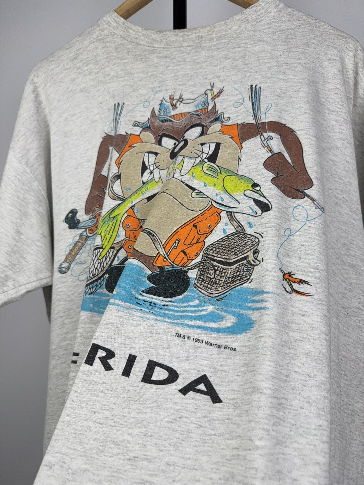Cartoon Network × Vintage × Warner Bros Vintage 1993 Looney Tunes USA Taz Tasmanian Devil T Shirt Size US XL / EU 56 / 4 - 5 Thumbnail