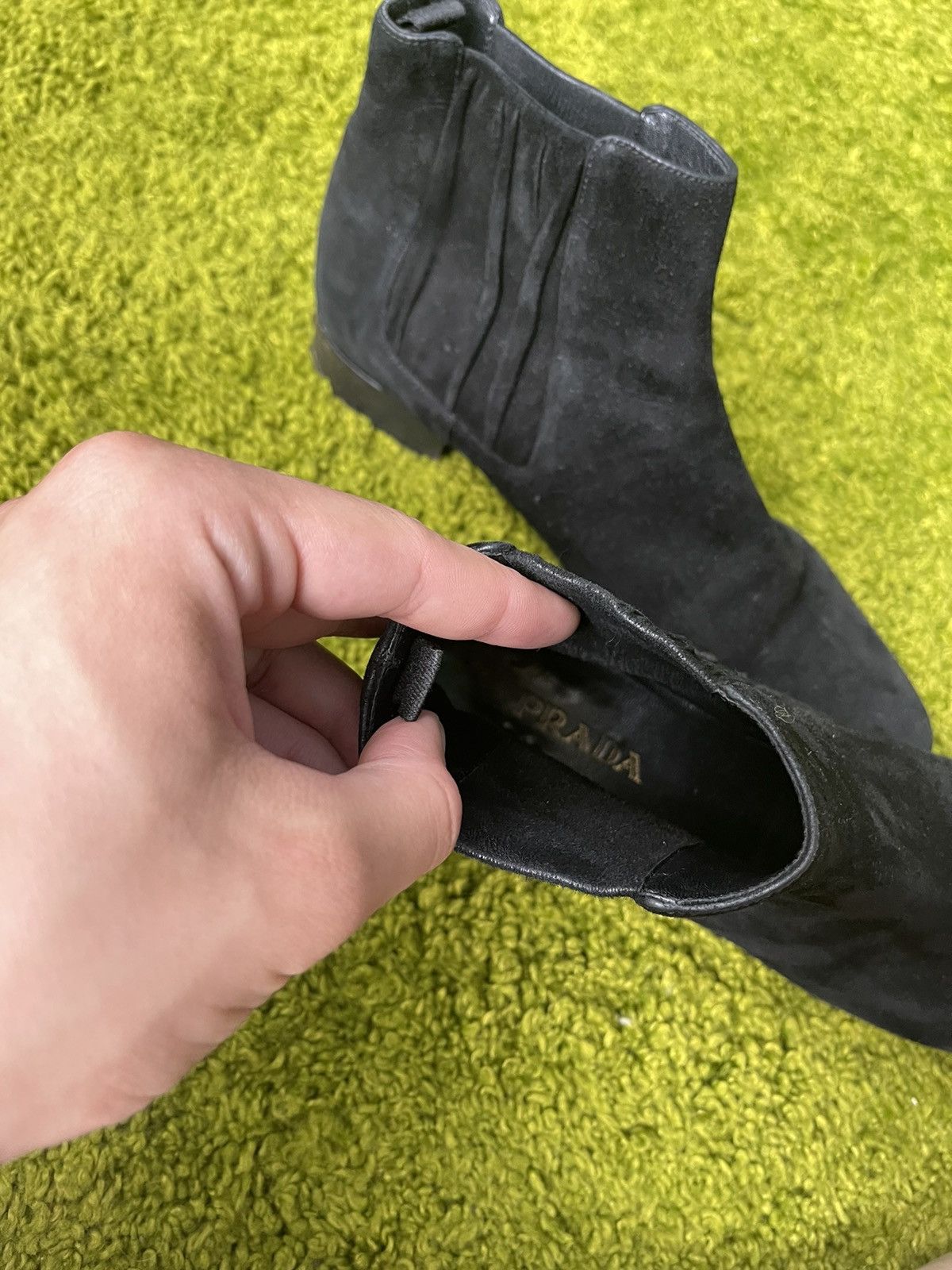 Designer × Prada Prada real suede leather chelsea boots Size US 8.5 / IT 38.5 - 9 Thumbnail