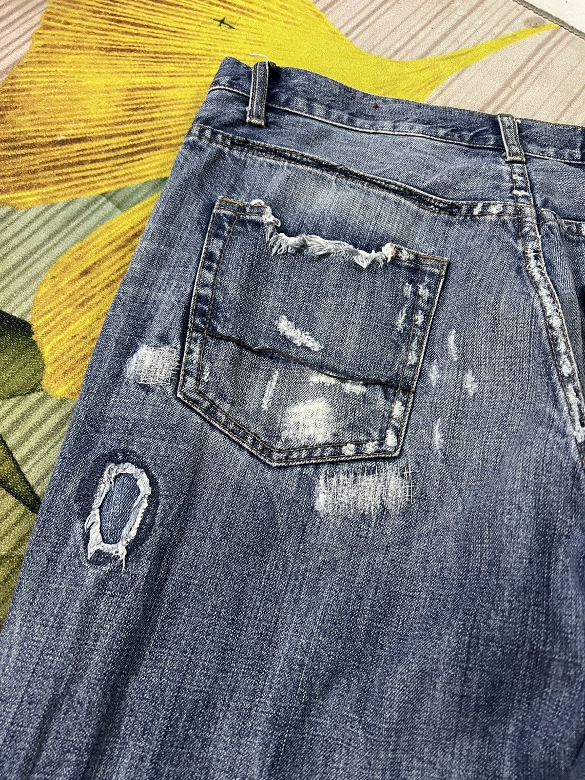 Abercrombie & Fitch 💥Flare💥Abercrombie & Fitch Distressed Faded Jean Size US 33 - 21 Thumbnail