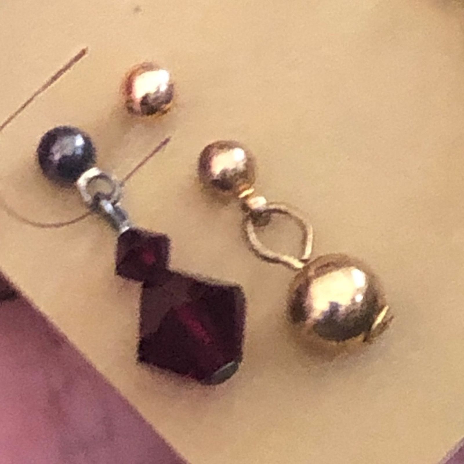 Vintage Vintage set of three elegant style earrings Size ONE SIZE - 3 Thumbnail