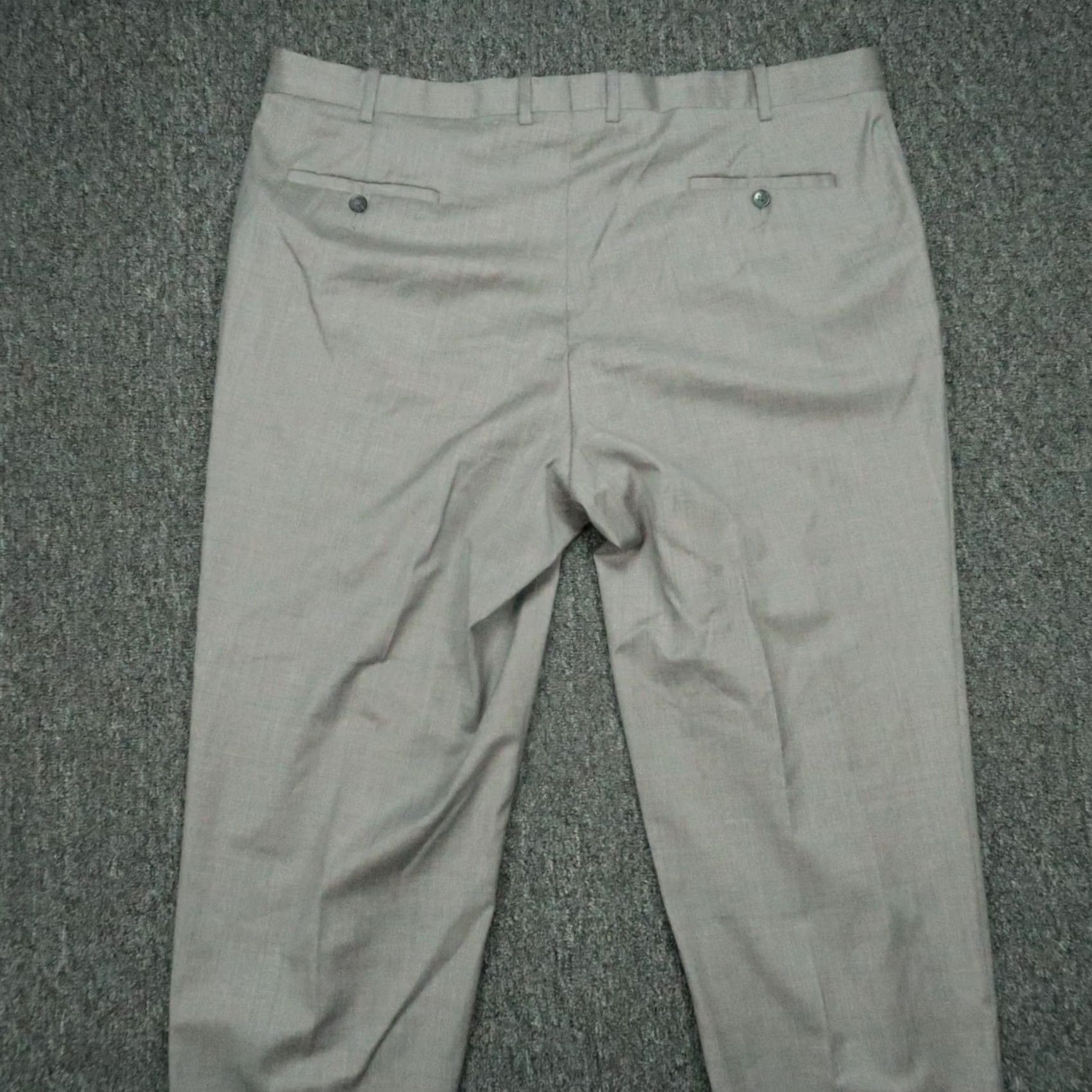 Peter Millar Peter Millar Pants Men 42x31 Gray Wool Chino Trousers Flat Front Straight Business Casual Size US 42 / EU 58 - 5 Thumbnail