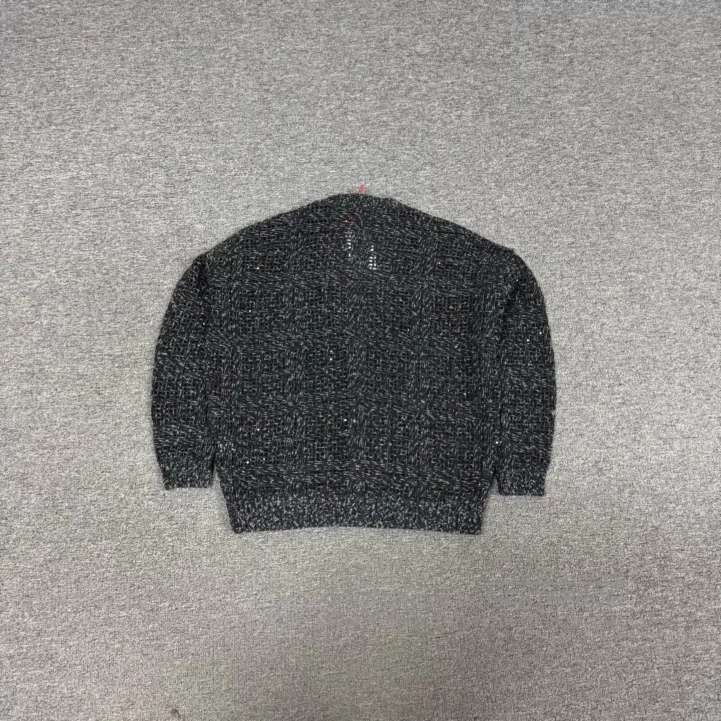 Brunello Cucinelli Brunello Cucinelli V-necked cashmere sweater with sequins| Size M / US 6-8 / IT 42-44 - 2 Thumbnail