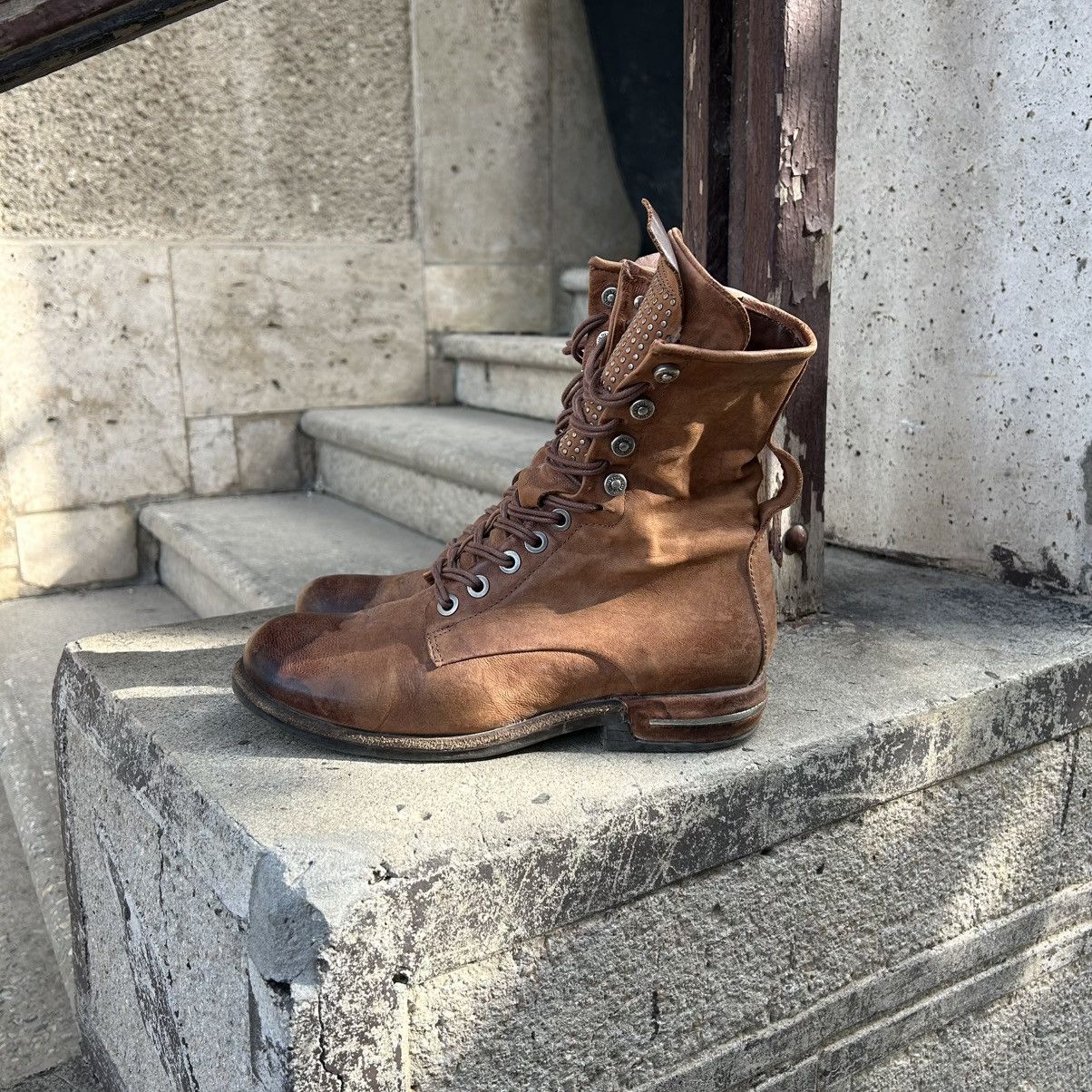 A.S.98 A.S 98 Avantgarde Leather Combat Boots Rick Owens Style 38 Size US 8 / IT 38 - 2 Thumbnail