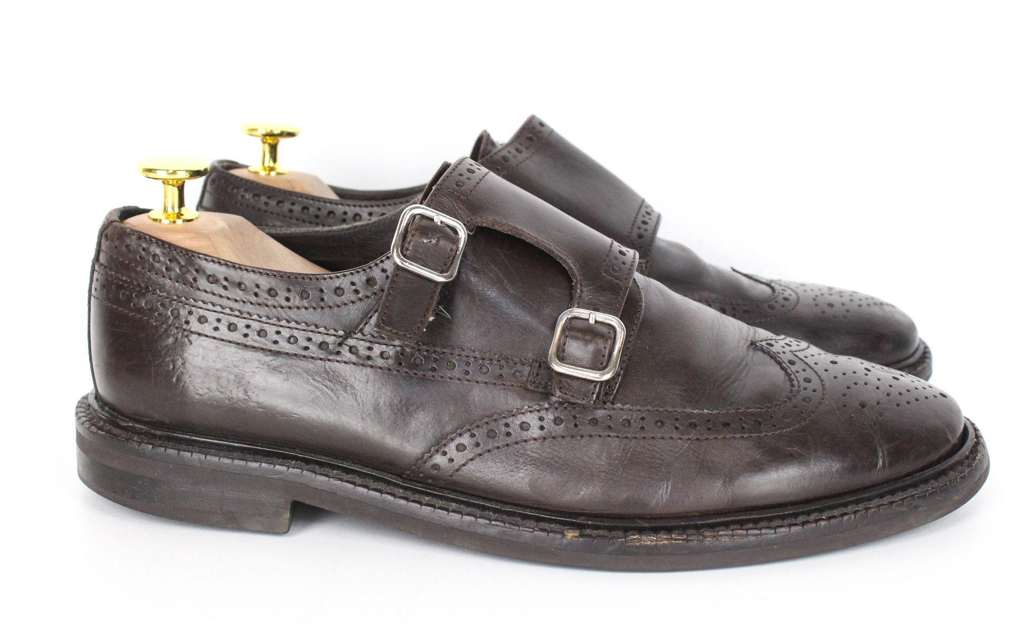 Suitsupply EU40 Dark Brown Buckled Leather Formal 72822 Size US 7 / EU 40 - 5 Thumbnail