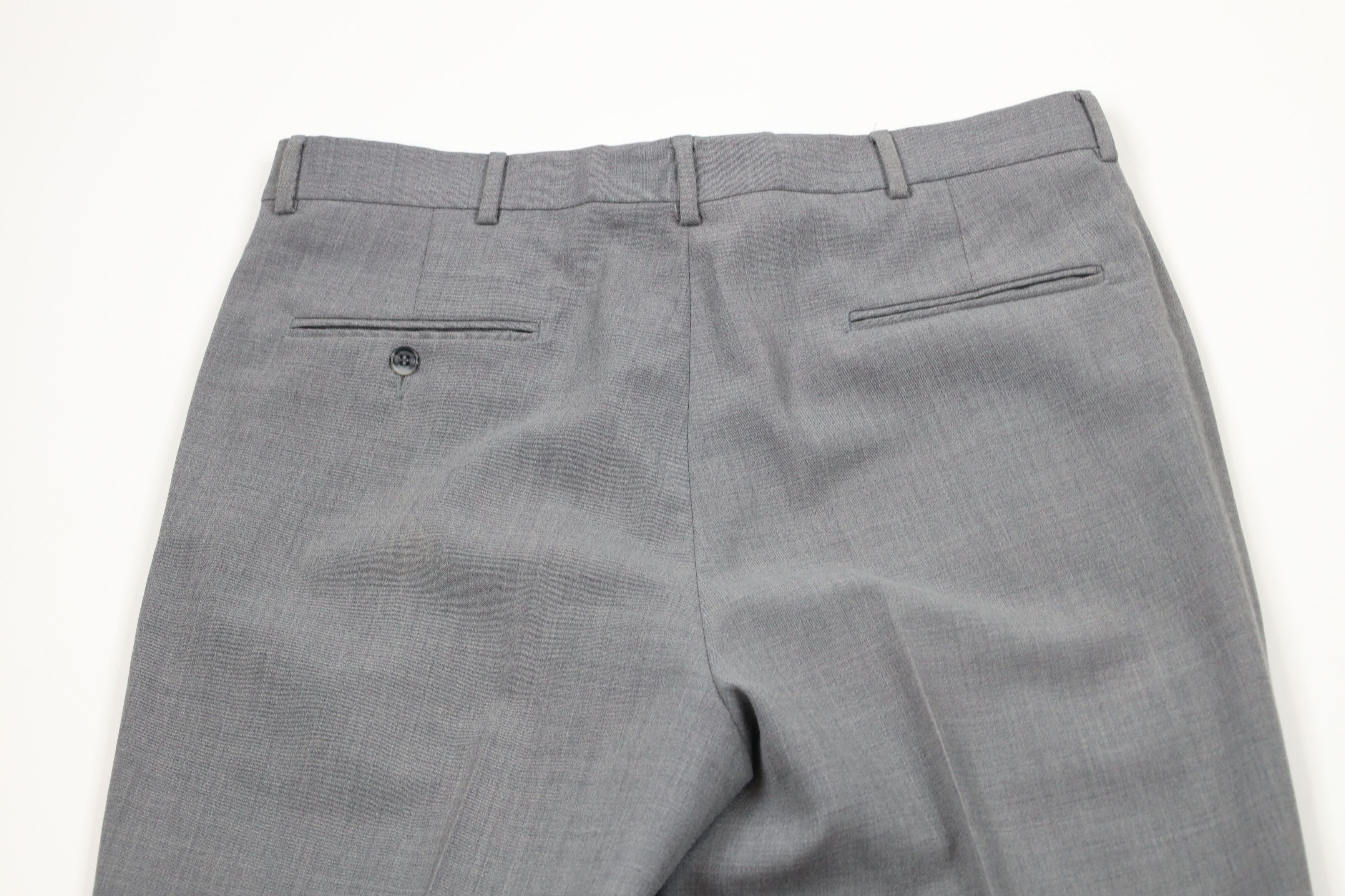 Vintage Vintage 90s Streetwear Wool Blend Wide Leg Chino Pants Gray Size US 36 / EU 52 - 12 Thumbnail