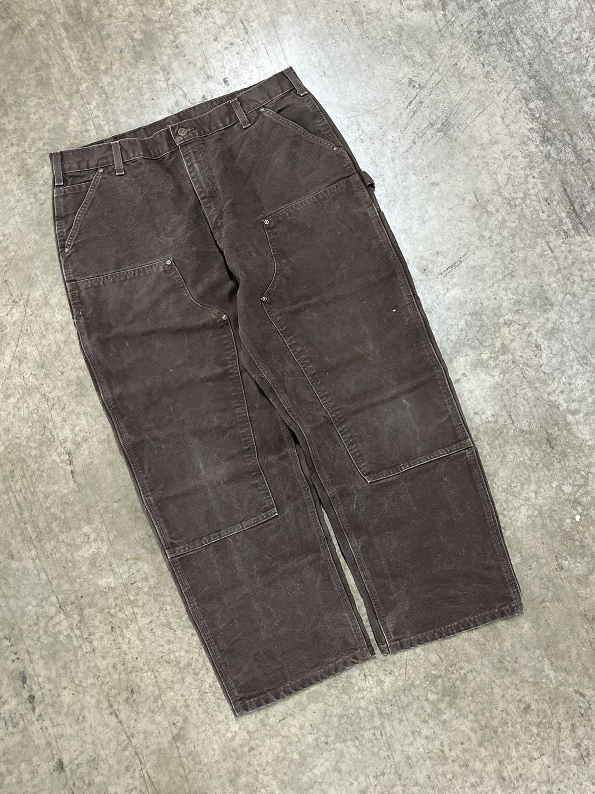 Carhartt Carhartt double knees mocha brown streetwear hype rare baggy Size US 36 / EU 52 - 2 Thumbnail
