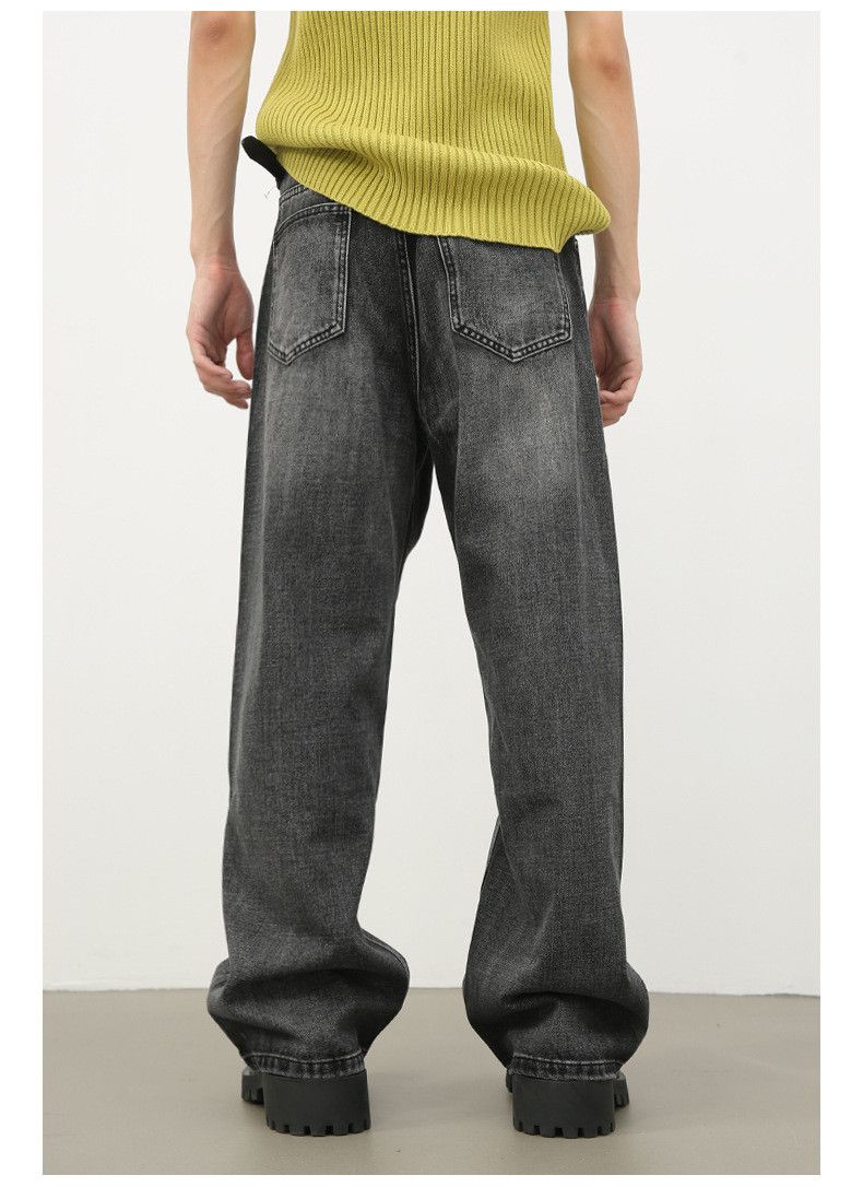 Japanese Brand × Jean Washed vintage men's wide-leg casual ripped jeans Size US 32 / EU 48 - 5 Thumbnail