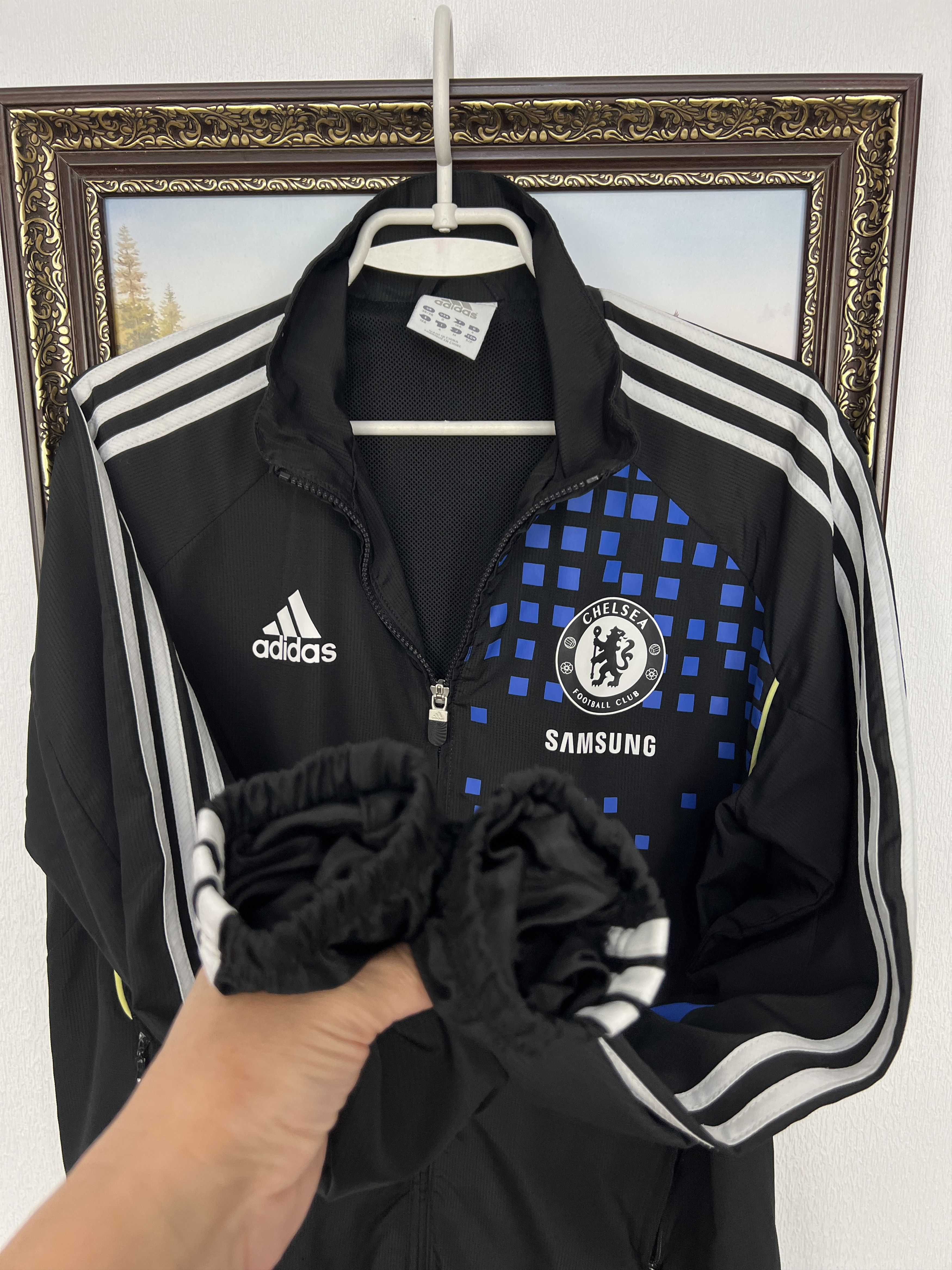 Adidas Vintage Adidas Chelsea Football Jacket Soccer Train Size US S / EU 44-46 / 1 - 8 Thumbnail