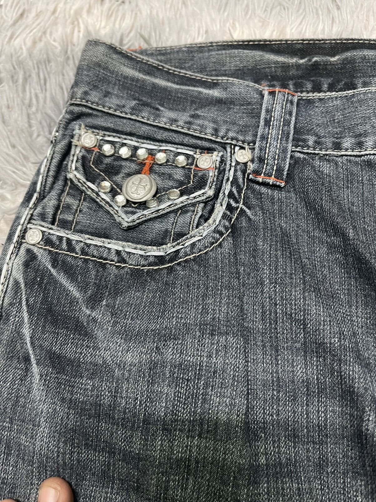 If Six Was Nine 2000s CHROME HEARTS INSPIRED JAPANESEBRAND STUDDED PANT Size US 35 - 7 Thumbnail