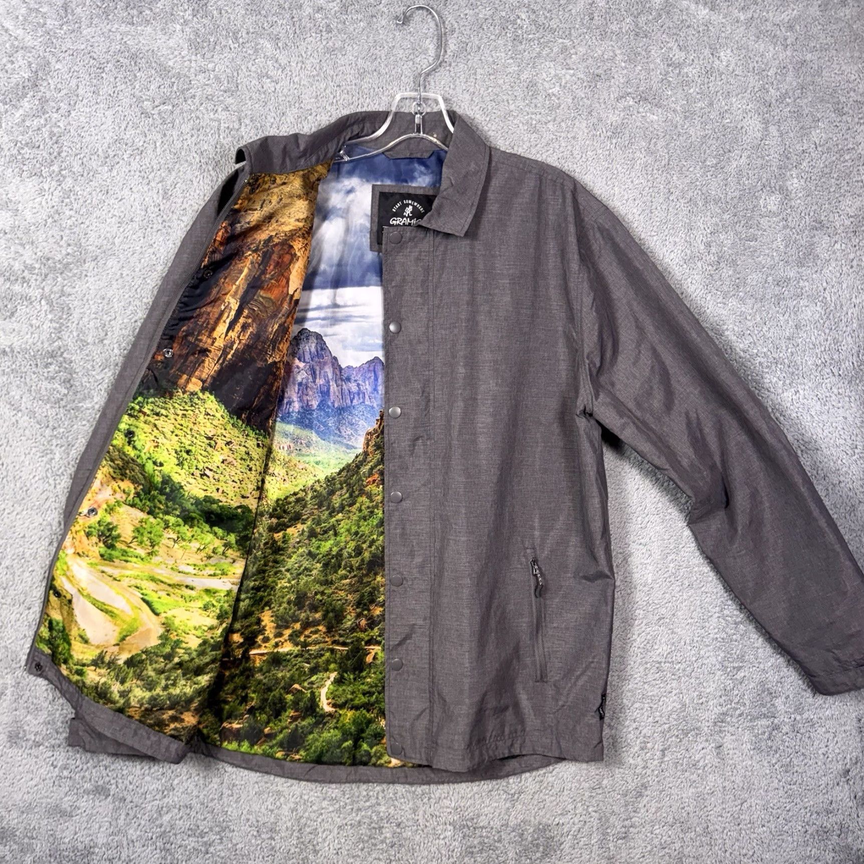Gramicci Gramicci Jacket Mens M Regular Nylon Full Zip Lined Multicolor Geometric Outdoor 90s Event Hiking Mens Size US M / EU 48-50 / 2 - 2 Thumbnail