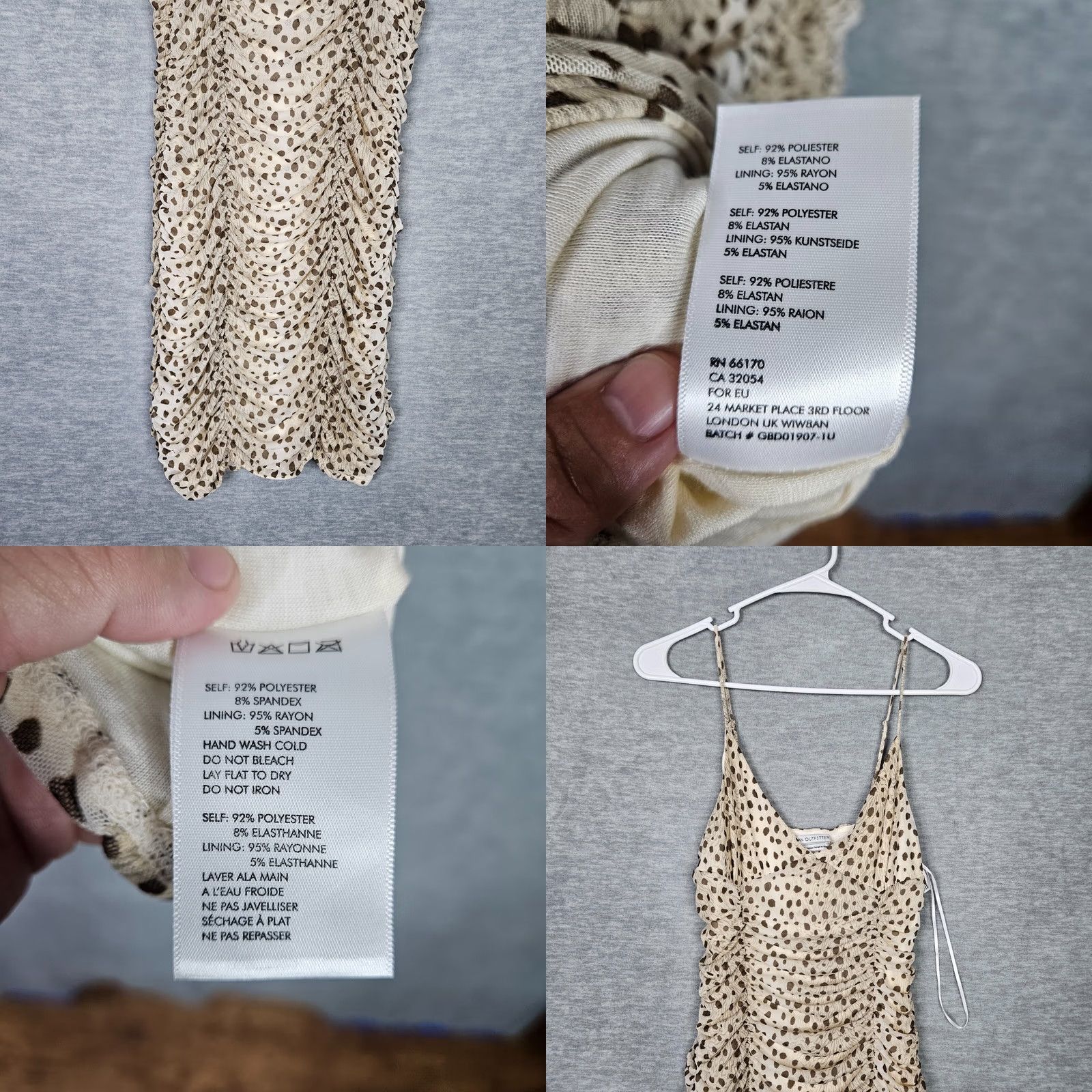 Urban Outfitters URBAN OUTFITTERS Mini Dress Animal Print Stretch Sleeveless XS Womens Multicolor Short Dress Size XS / US 0-2 / IT 36-38 - 8 Thumbnail