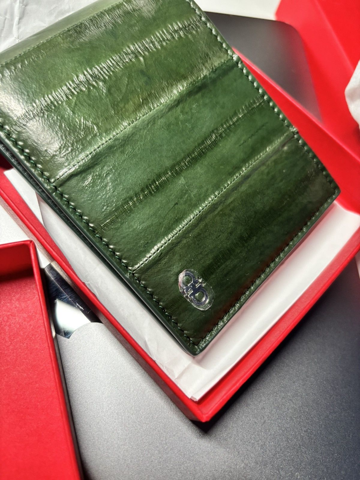 Salvatore Ferragamo Eel green ferragamo wallet Size ONE SIZE - 5 Thumbnail