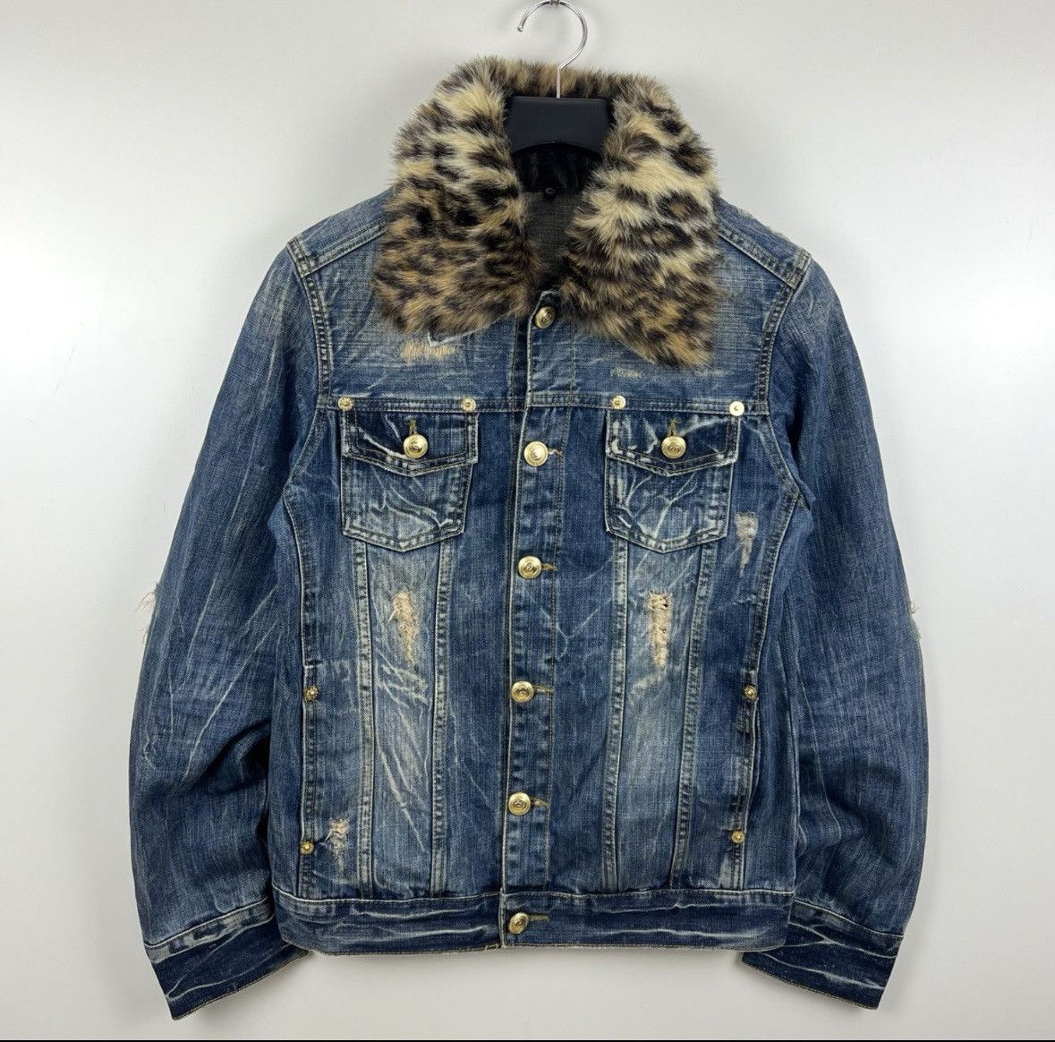 Other GENNARO Leopard Denim Jacket Size US S / EU 44-46 / 1 - 1 Thumbnail