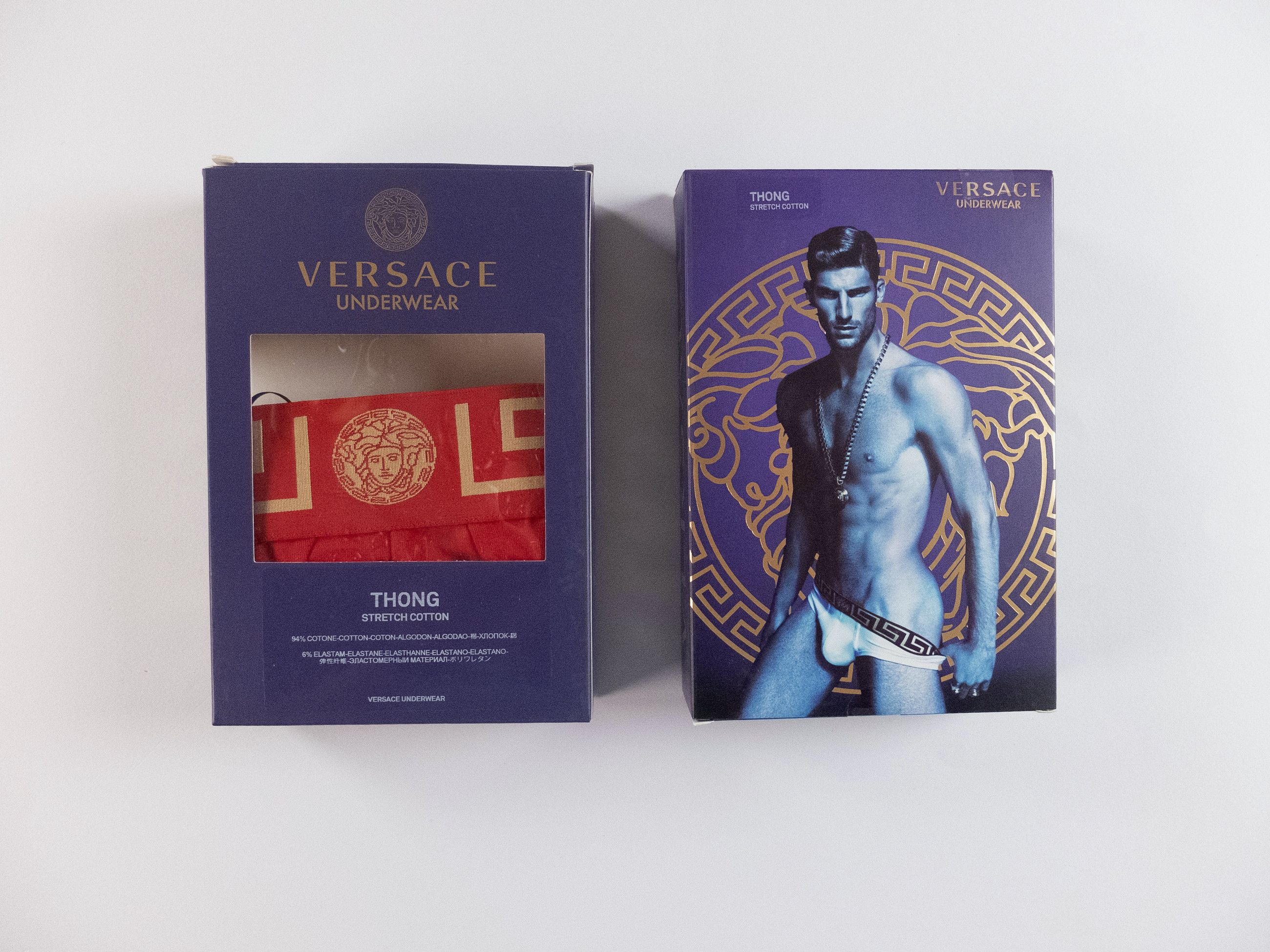 Versace 3 pairs VERSACE red thong w Greca Medusa waistband 6 / Large Size 36 - 8 Thumbnail