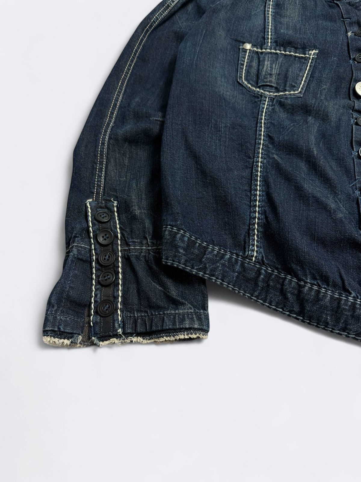 Designer × Marithe + Francois Girbaud × Vintage Marithe Francois Girbaud Denim Jacket Size M / US 6-8 / IT 42-44 - 3 Thumbnail