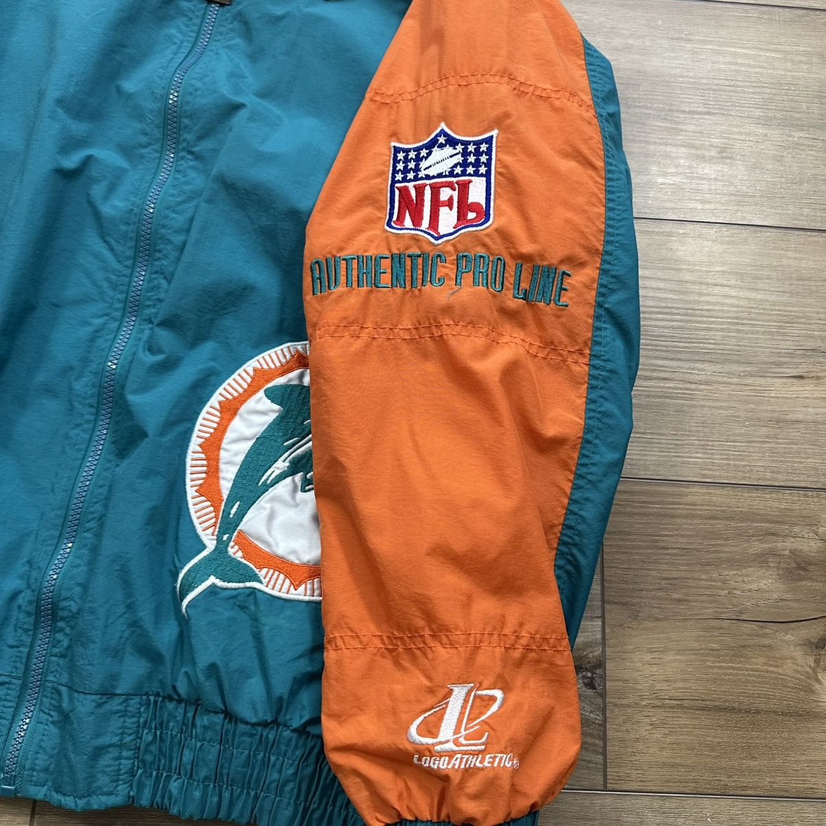 Logo Athletic Vintage 90s Logo Athletic Miami Dolphins Windbreaker Jacket Size US L / EU 52-54 / 3 - 7 Thumbnail