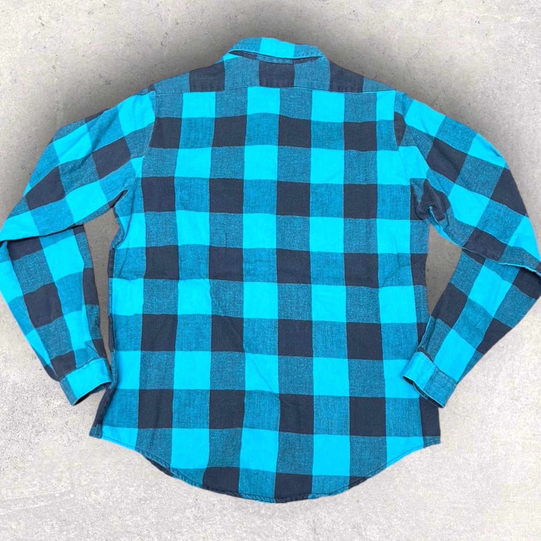American Eagle Outfitters VINTAGE American Outfitters For Her Womens Grunge 90s Flannel Plaid Teal Blue Shirt M Casual, Travel Womens 90s Grunge USA Pocketed Button-Up Shirt Size M / US 6-8 / IT 42-44 - 4 Thumbnail