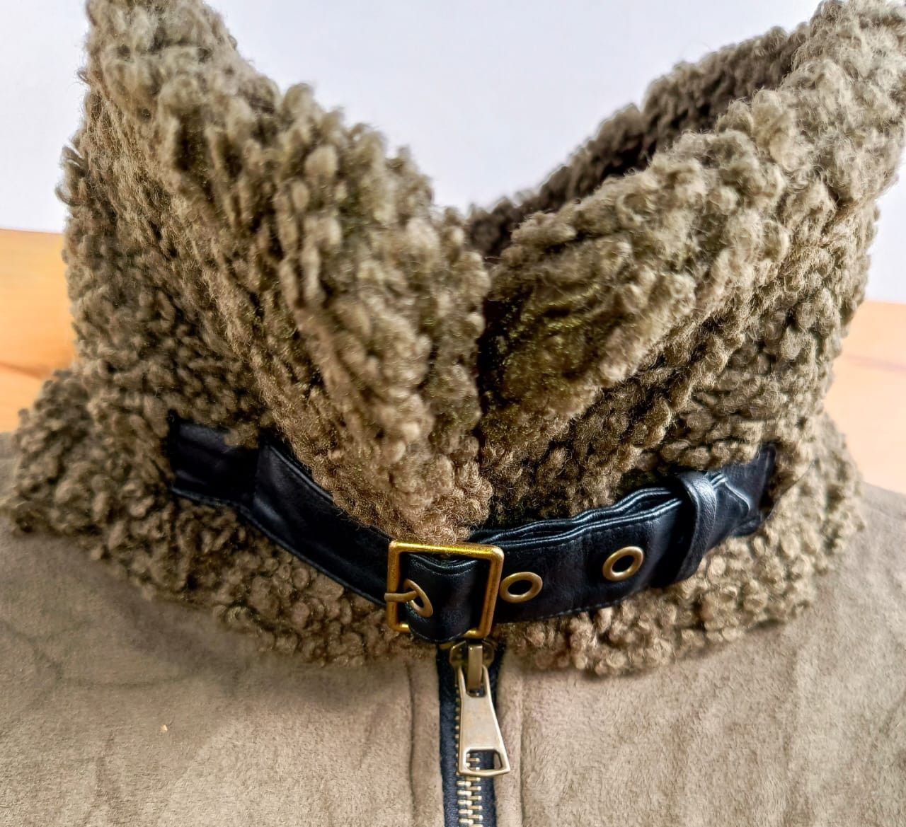 14th Addiction Japanese~ Faux Suede Shearling Copper Jacket Olive Size US S / EU 44-46 / 1 - 3 Thumbnail