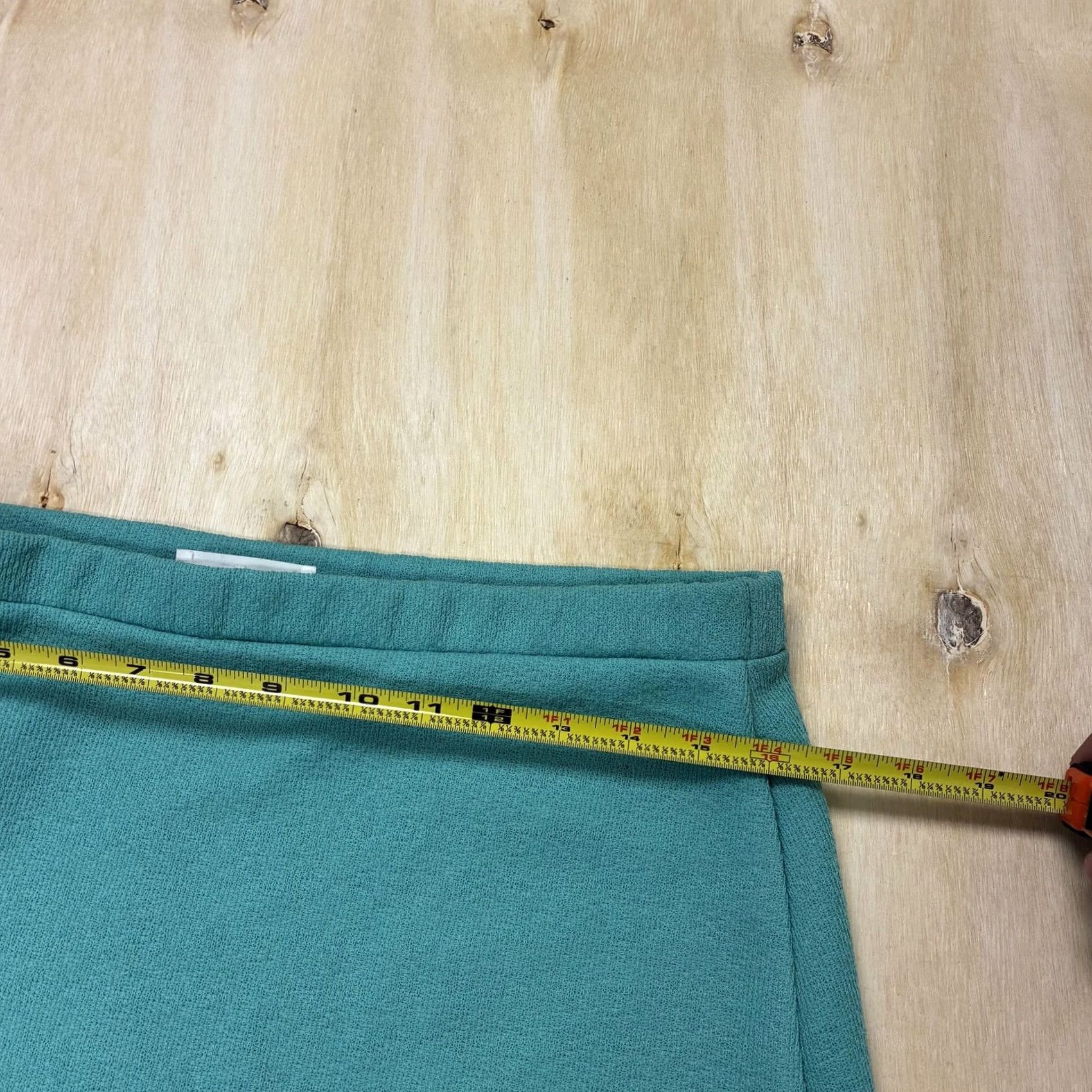 Vintage VINTAGE Devon Skirt Womens 14 Green Knit A-Line Knee Length Office Union Made Size 36" / US 14 / IT 50 - 6 Thumbnail