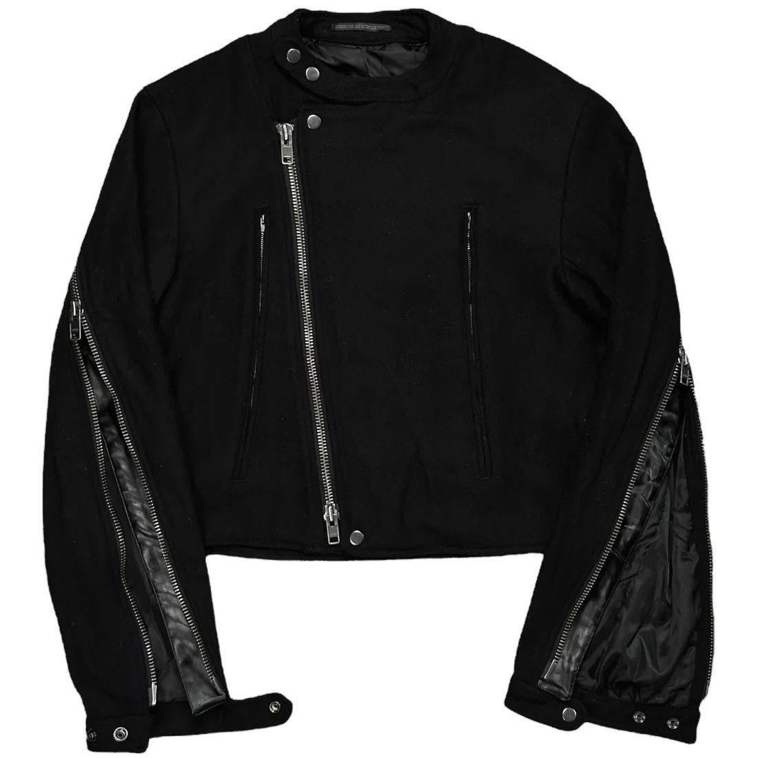 Yohji Yamamoto Yohji Yamamoto Pour Homme Back Zip Wool Bomber Jacket - AW14 Size US S / EU 44-46 / 1 - 1 Thumbnail
