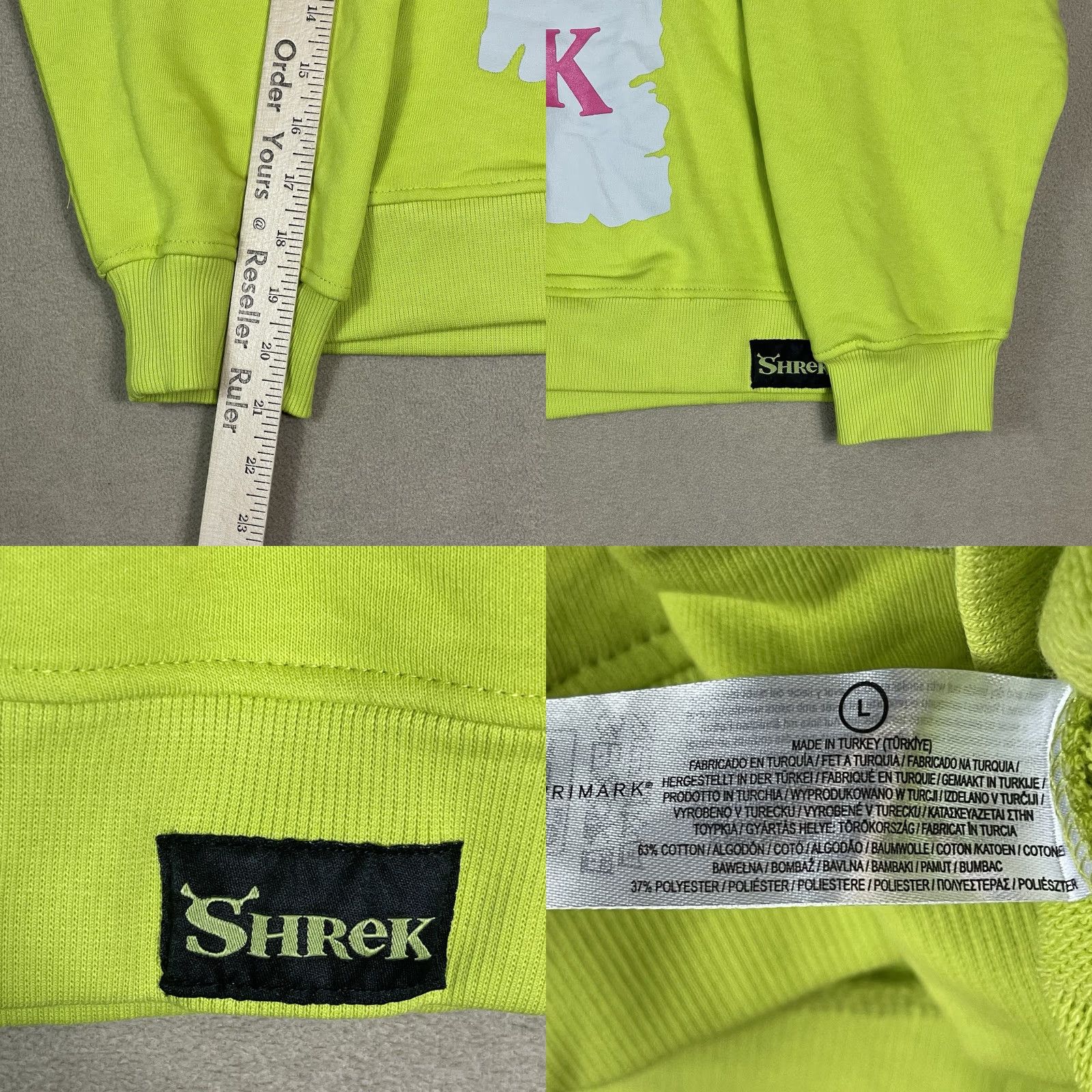 Vintage DreamWorks Shrek Sweatshirt Mens L Green Graphic Print Crew Neck Relaxed Fit Size US L / EU 52-54 / 3 - 8 Thumbnail