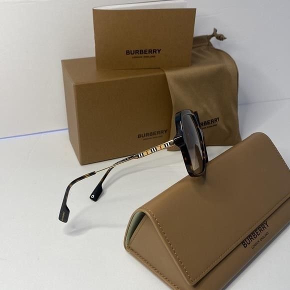 Burberry BURBERRY BE4324 B 4324 ISABELLA Square Brown Sunglasses","de Size ONE SIZE - 5 Thumbnail