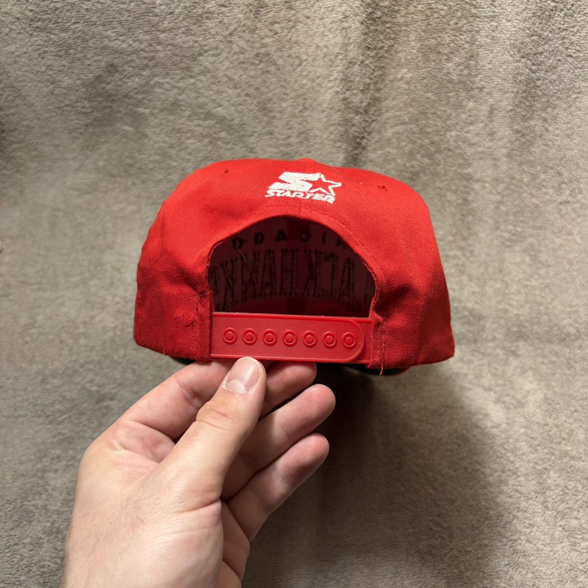 Starter Vintage 90s Chicago Blackhawks Starter Snapback Hat NHL Red Size ONE SIZE - 9 Thumbnail