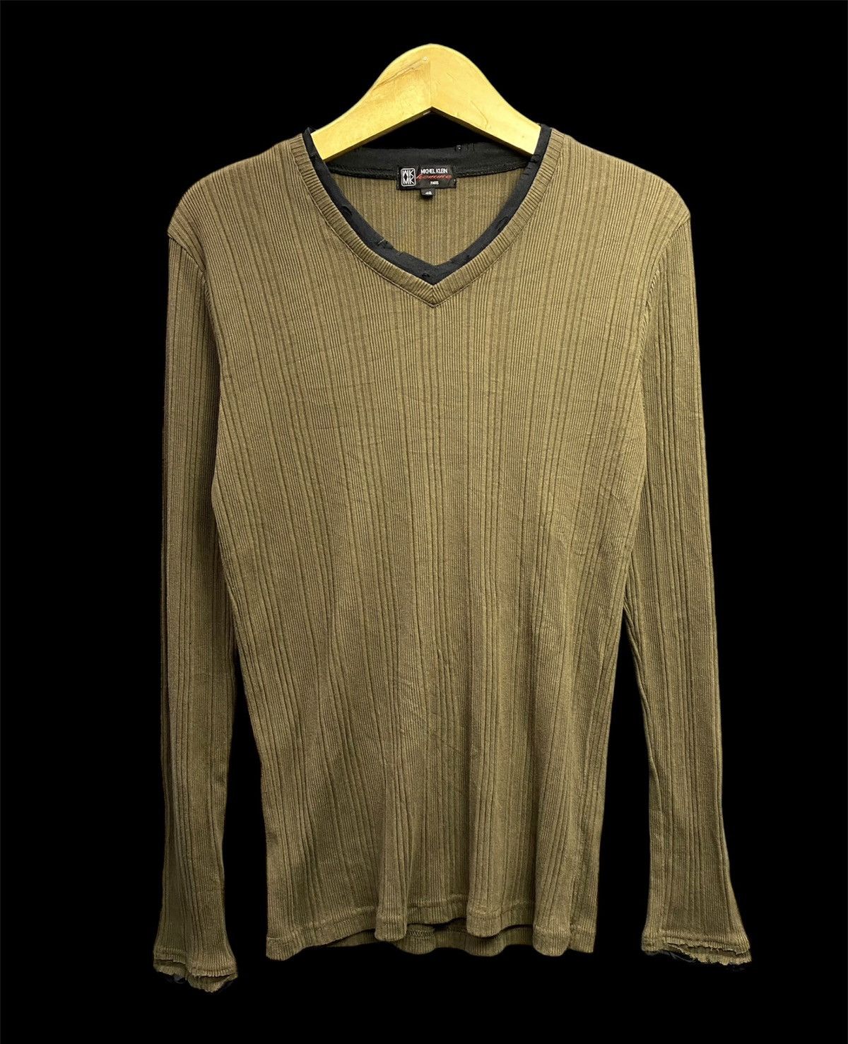 If Six Was Nine × Japanese Brand × Le Grande Bleu (L.G.B.) 2000s michel klein homme distress longsleeve Size US M / EU 48-50 / 2 - 1 Thumbnail