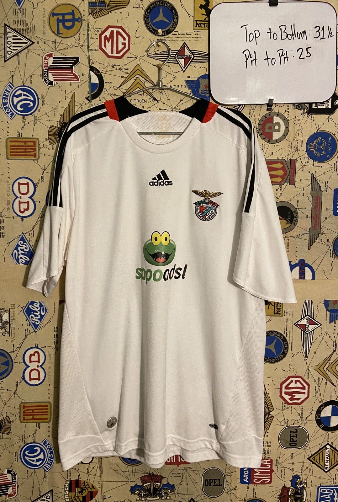 Adidas × Vintage 2008-09 Adidas Benfica Away Jersey Size US XL / EU 56 / 4 - 2 Thumbnail