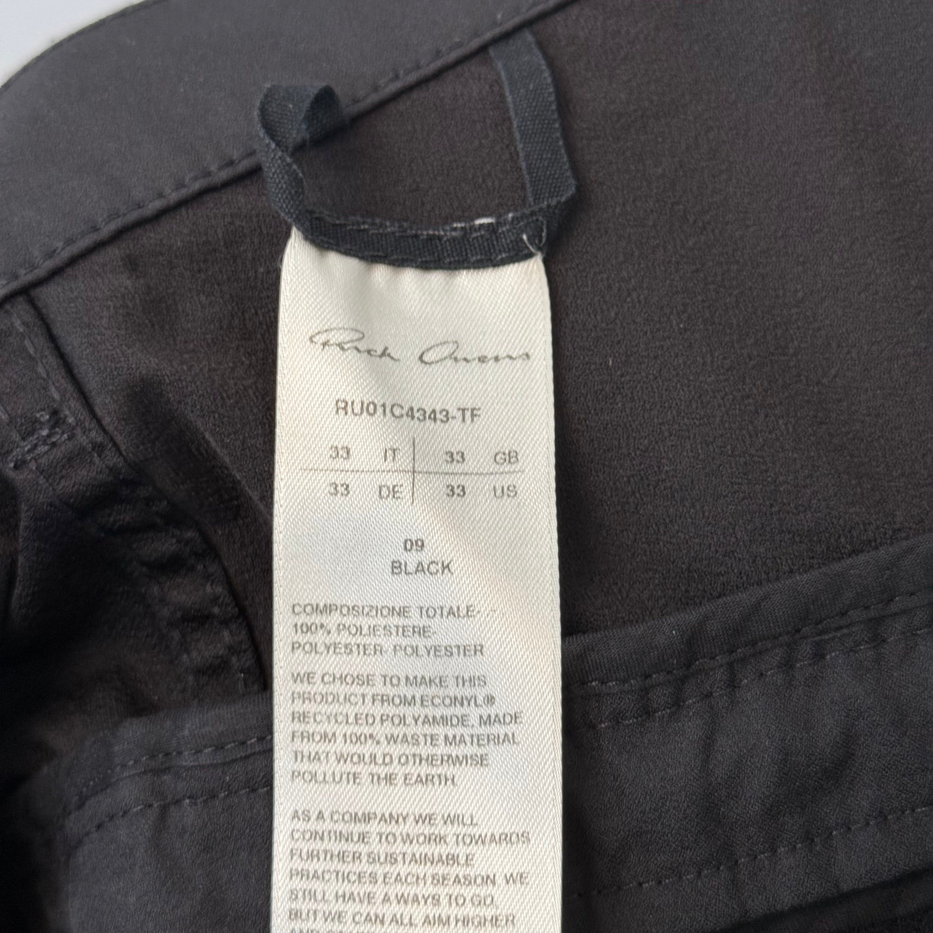 Rick Owens Rick Owens Banana Temple Black Pants - Size 33 Size US 33 - 6 Thumbnail