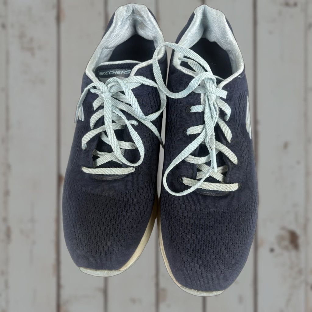 SKECHERS Skechers Arch Fit Navy Lace Up Sneakers Men’s 10 Casual Footwear Blue Arch Support Lightweight Comfort Size US 10 / EU 43 - 1 Thumbnail