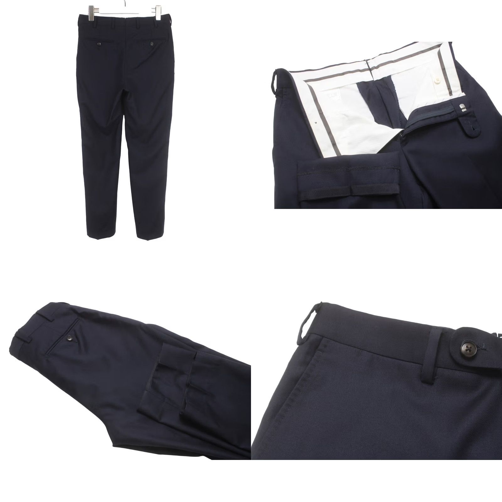 Suitsupply Suitsupply Napoli Single Breasted FL Regular Brescia Suit Mens UK 34 Pure Wool Navy Size 34R - 9 Thumbnail