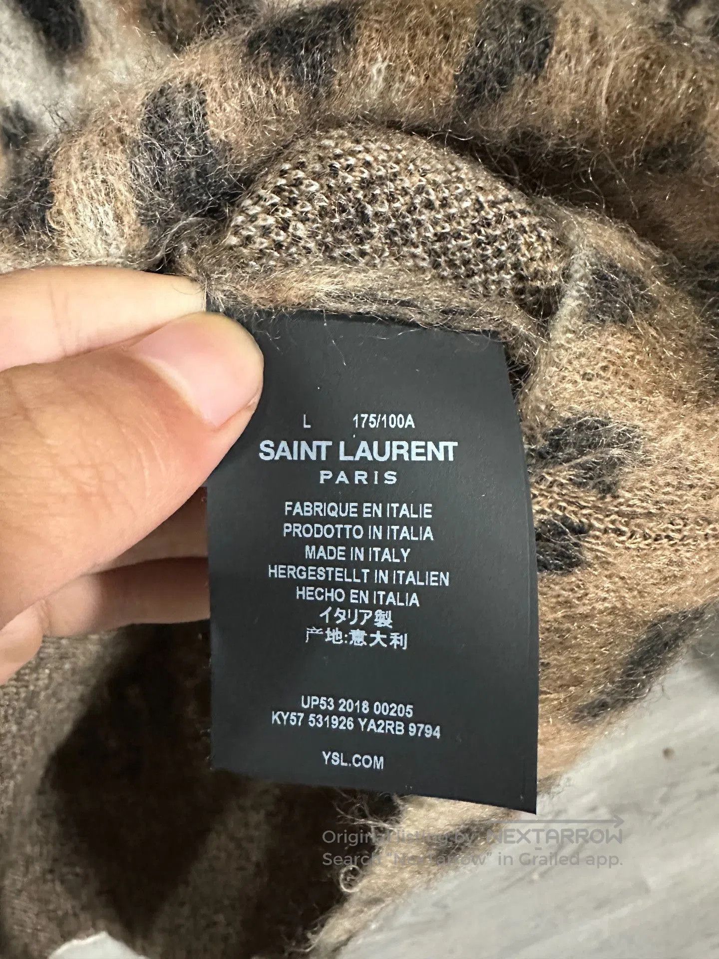 Saint Laurent Paris Saint Laurent Leopard Mohair Sweater. Size L / US 10 / IT 46 - 5 Thumbnail