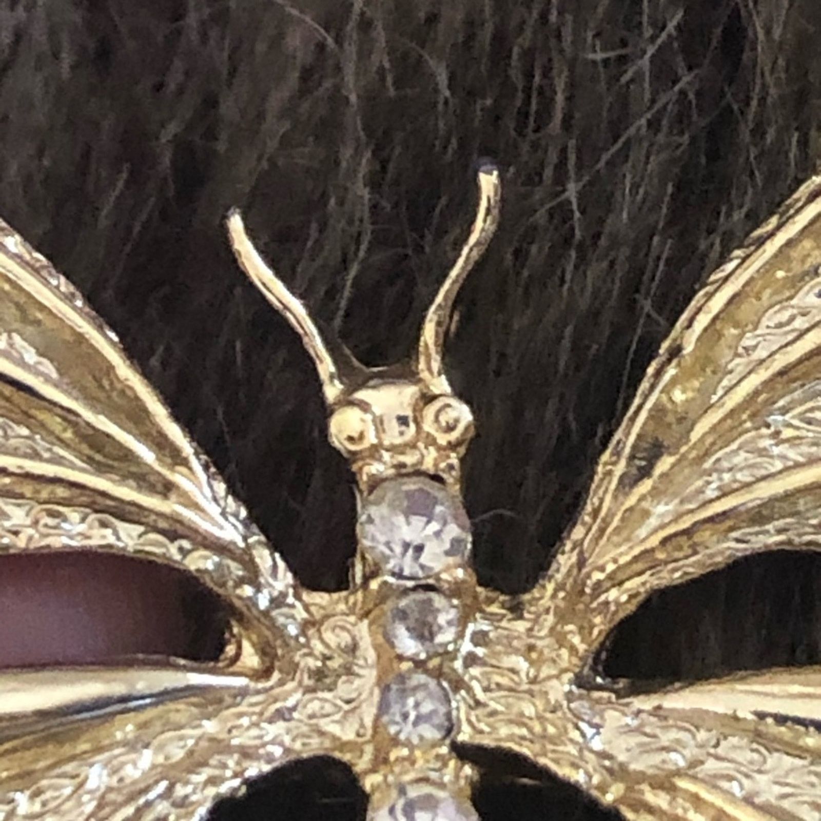 Vintage Vintage Gerrys gold butterfly stone accent brooch Size ONE SIZE - 6 Thumbnail