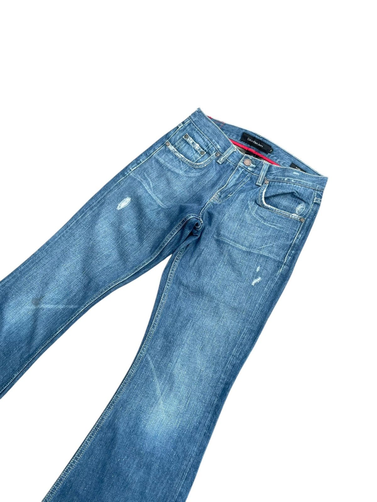 Calvin Klein × Vintage Vintage Calvin Klein Flare Distresed Denim Size 28" / US 6 / IT 42 - 2 Thumbnail