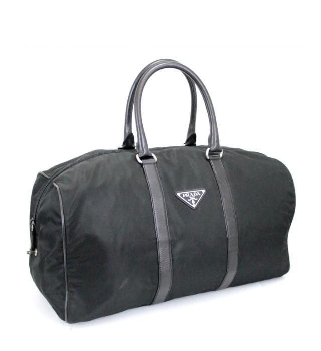 Prada Shoulder Bag Triangle Nylon Black