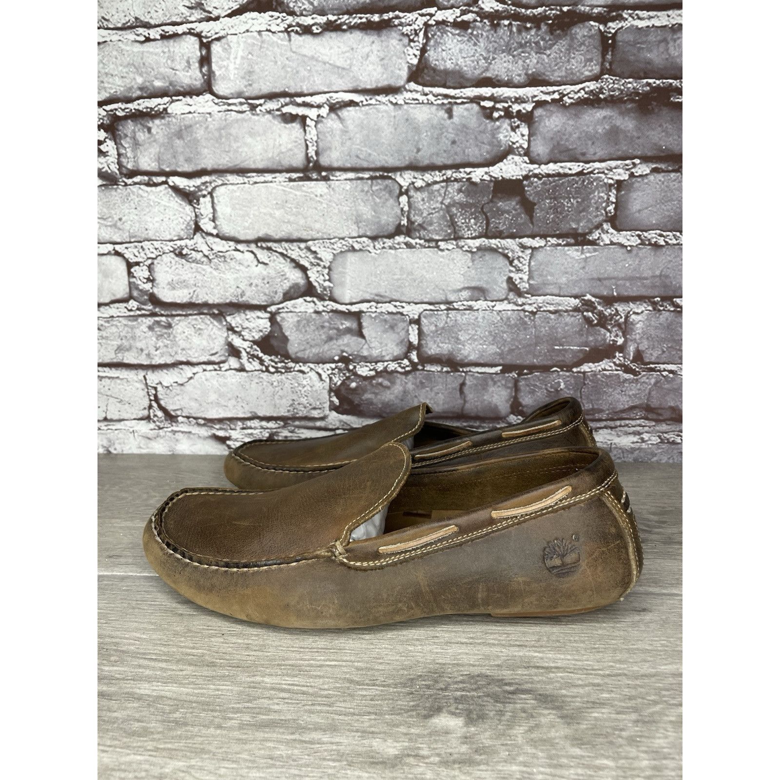 Timberland Timberland Brown Nubuck Leather Moc Slip On Loafers Driving Size US 8.5 / EU 41-42 - 2 Thumbnail