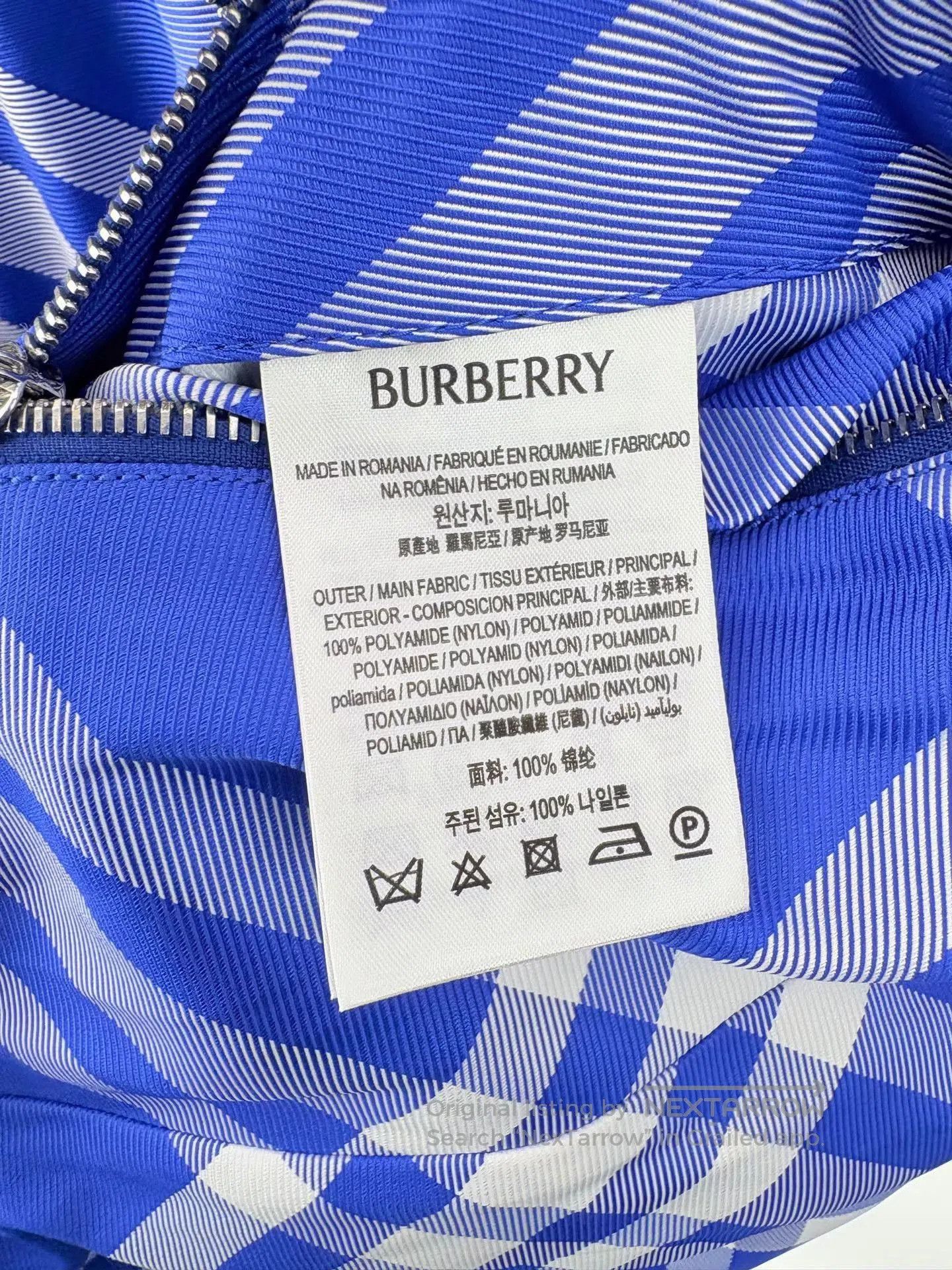 Burberry Blue Plaid Hooded Zip. Size US M / EU 48-50 / 2 - 4 Thumbnail