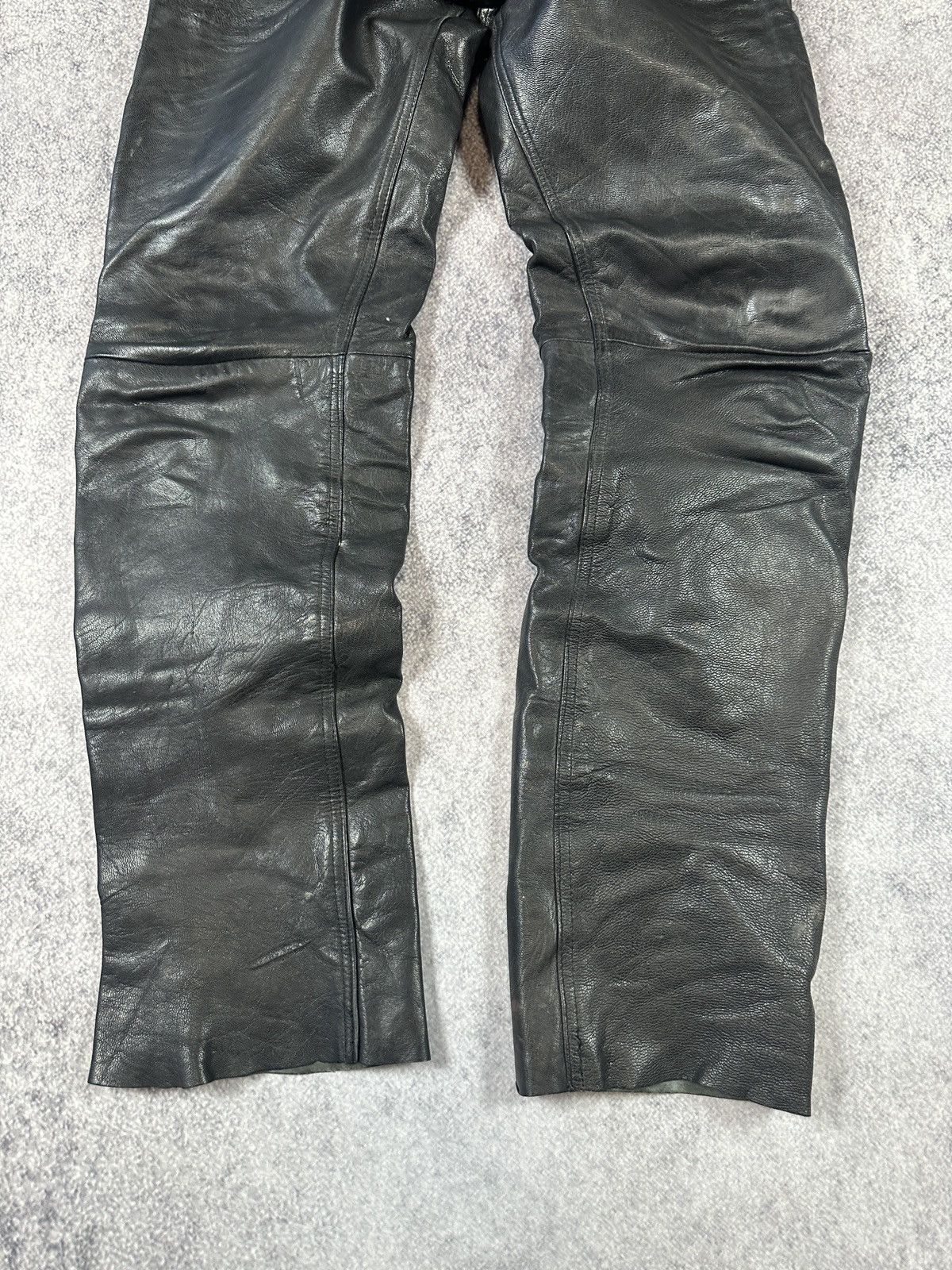 Leather Y2K Vintage Leather Pants Opium Style Alt Biker USA Rare M Size US 32 / EU 48 - 3 Thumbnail