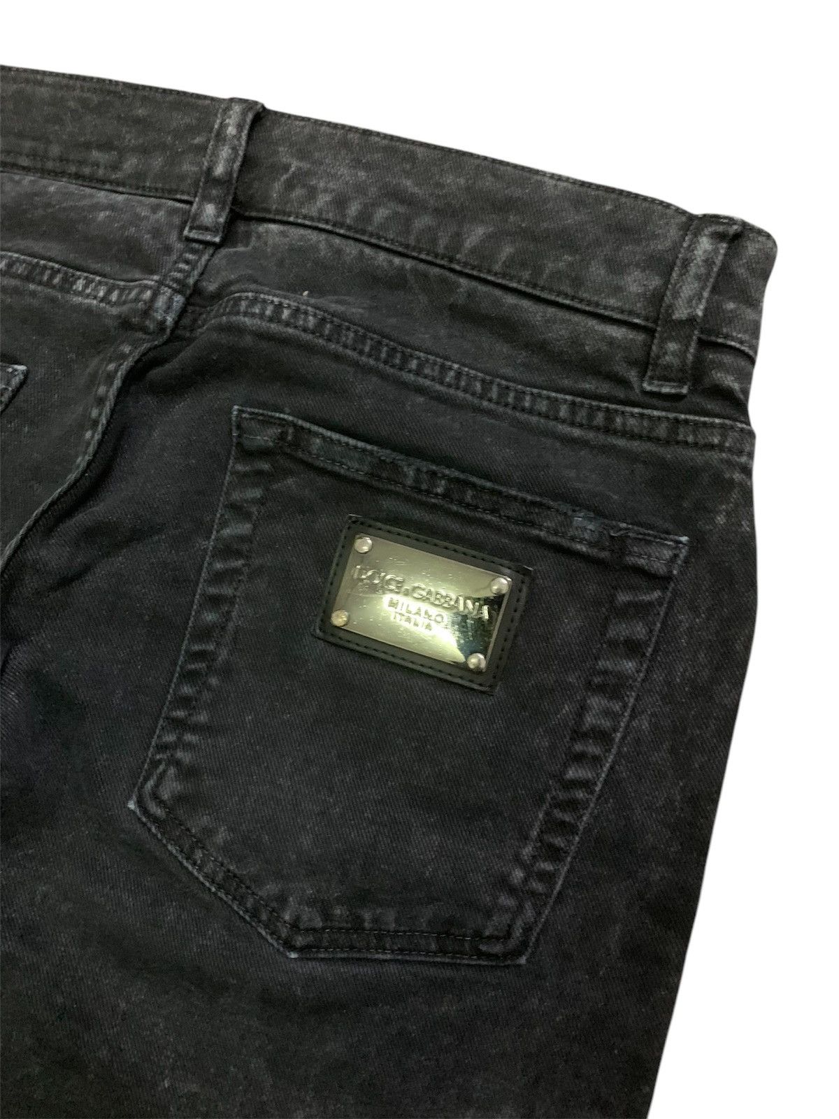 Dolce & Gabbana Dolce&Gabbana Skinny Super Black Denim Size 29" - 6 Thumbnail
