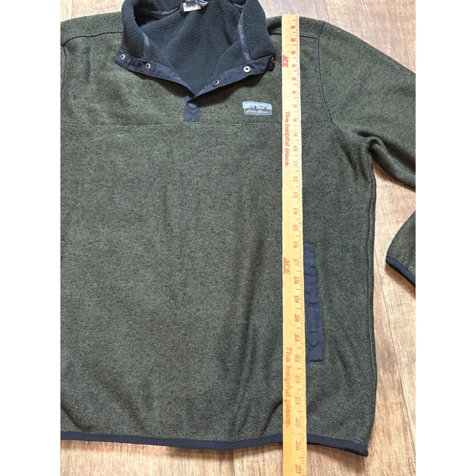 Eddie Bauer Eddie Bauer Sweatshirt Jacket Mens M Dark Green Long Sleeve Pullover Pullover Shirt Size US M / EU 48-50 / 2 - 2 Thumbnail