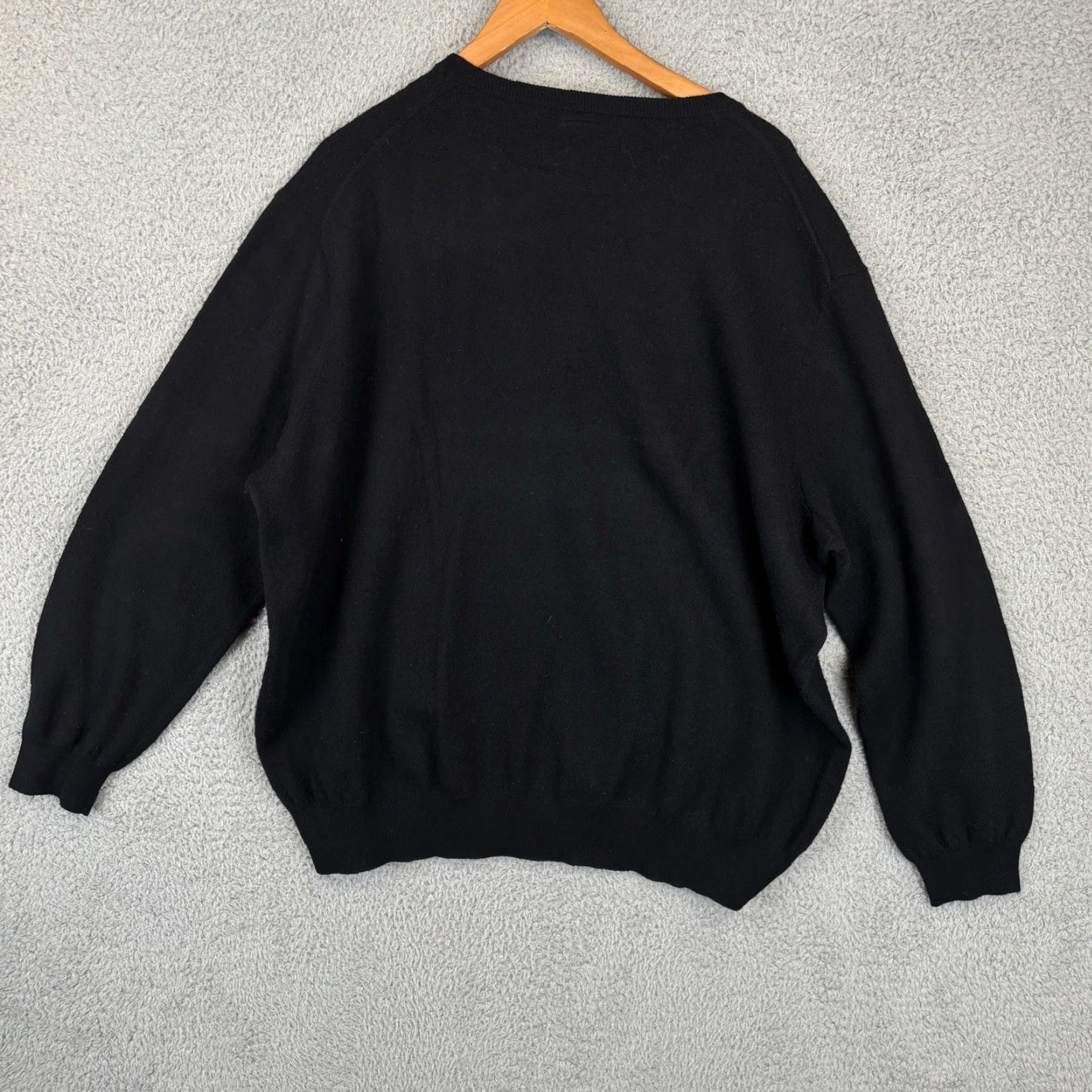 Polo Ralph Lauren Polo Ralph Lauren Sweater Mens Big 2XB Black Merino Wool Pullover Crew Neck Pony Size US XXL / EU 58 / 5 - 4 Thumbnail