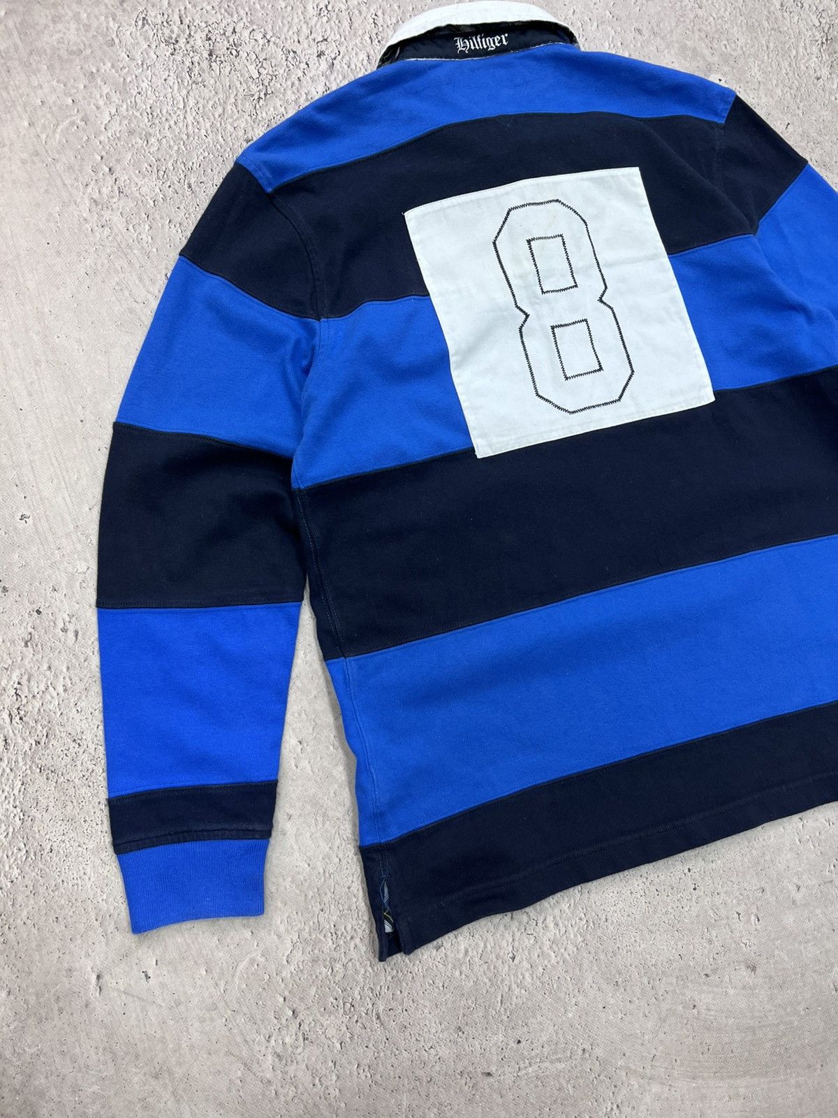 Tommy Hilfiger × Vintage Vintage TOMMY HILFIGER Rugby Striped Sweatshirt M494 Size US M / EU 48-50 / 2 - 9 Thumbnail