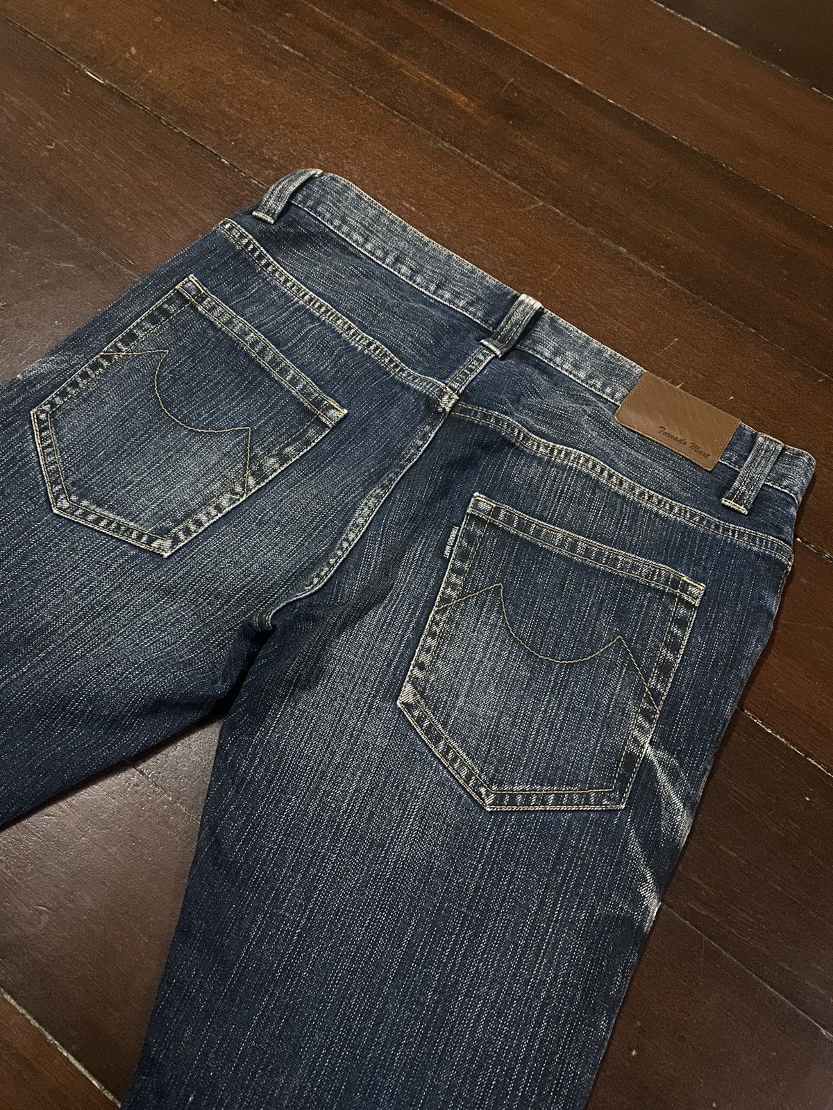 If Six Was Nine FIRE Tornado Mart Flare Denim Pants CLAWMARK DISTRESSED Size US 34 / EU 50 - 17 Thumbnail