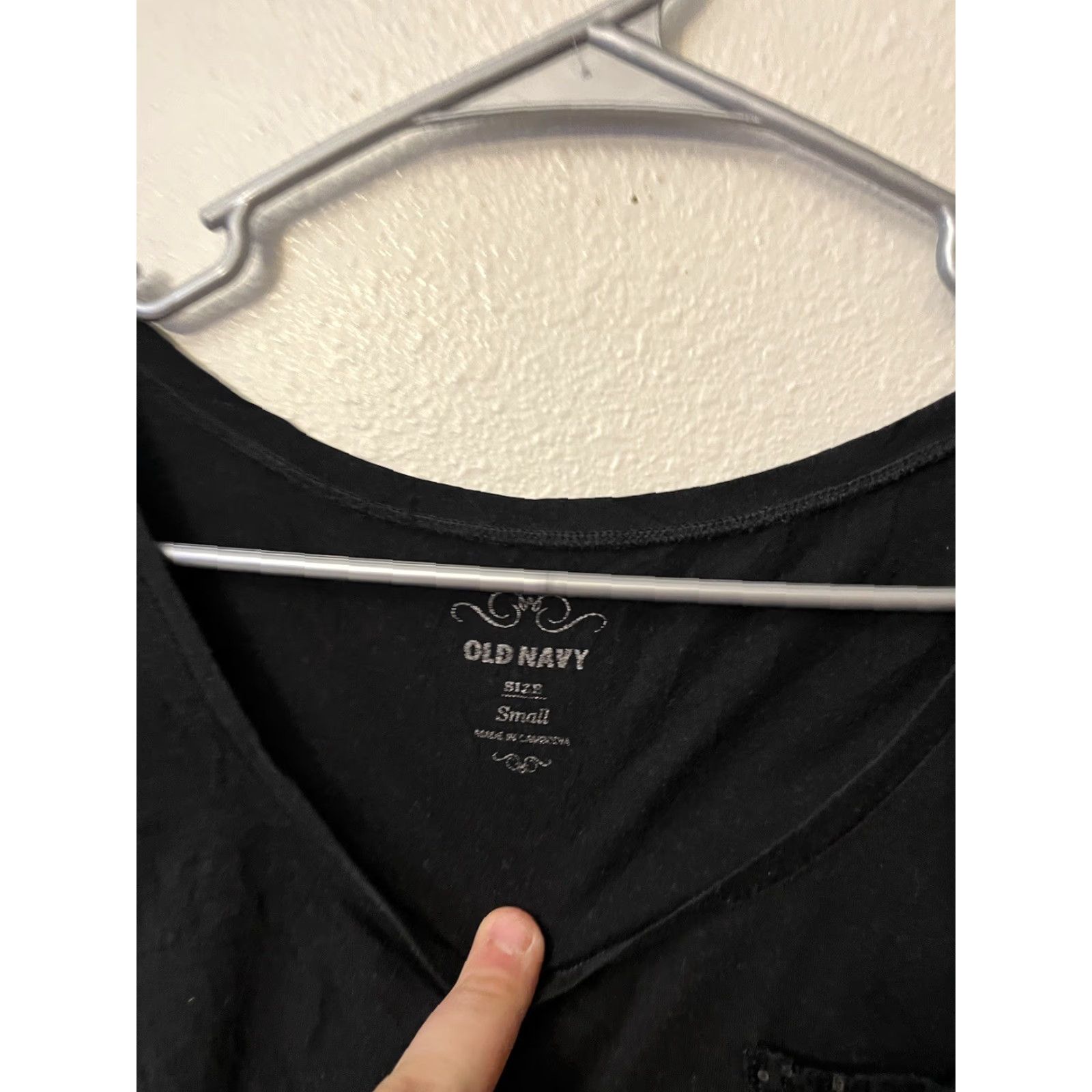 Old Navy Old Navy Solid Black 100% Cotton Crewneck Short Sleeve T-Shirt Women’s S Easy Care Lightweight Stretch Regular Vintage? No. Size S / US 4 / IT 40 - 3 Thumbnail