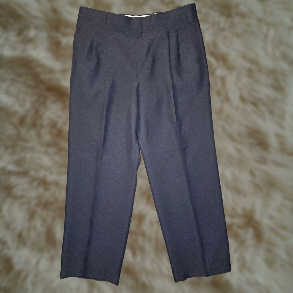 Levi's VINTAGE Levi's Travelers Pants Men 36 Navy Blue Dress Pants Wool Polyester Trevira Poly 90s Retro USA Mens Size US 36 / EU 52 - 1 Thumbnail