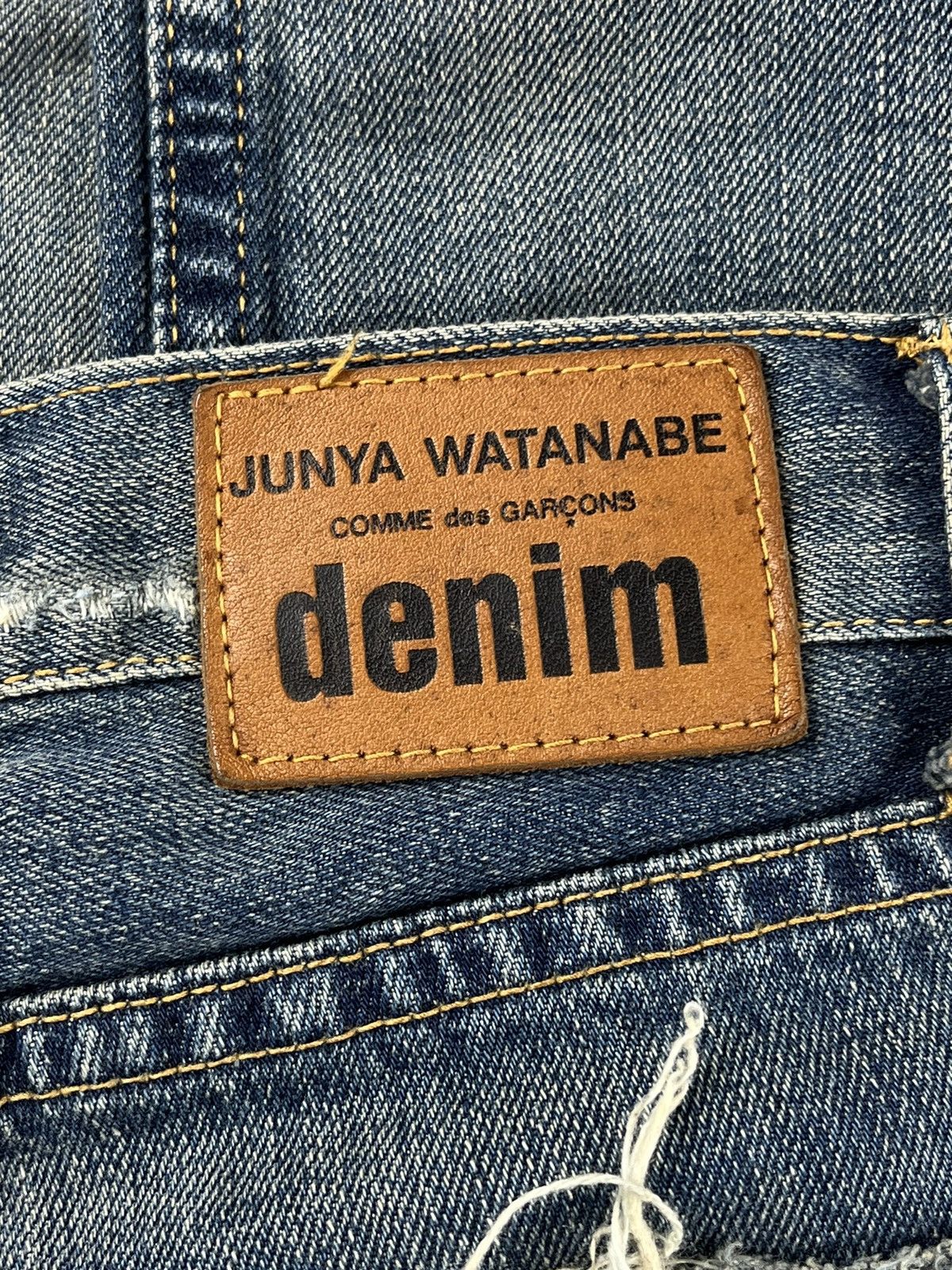 Comme des Garcons AW05 Junya Watanabe Faded Crash Denim Jeans Thrashed Size US 27 - 6 Thumbnail