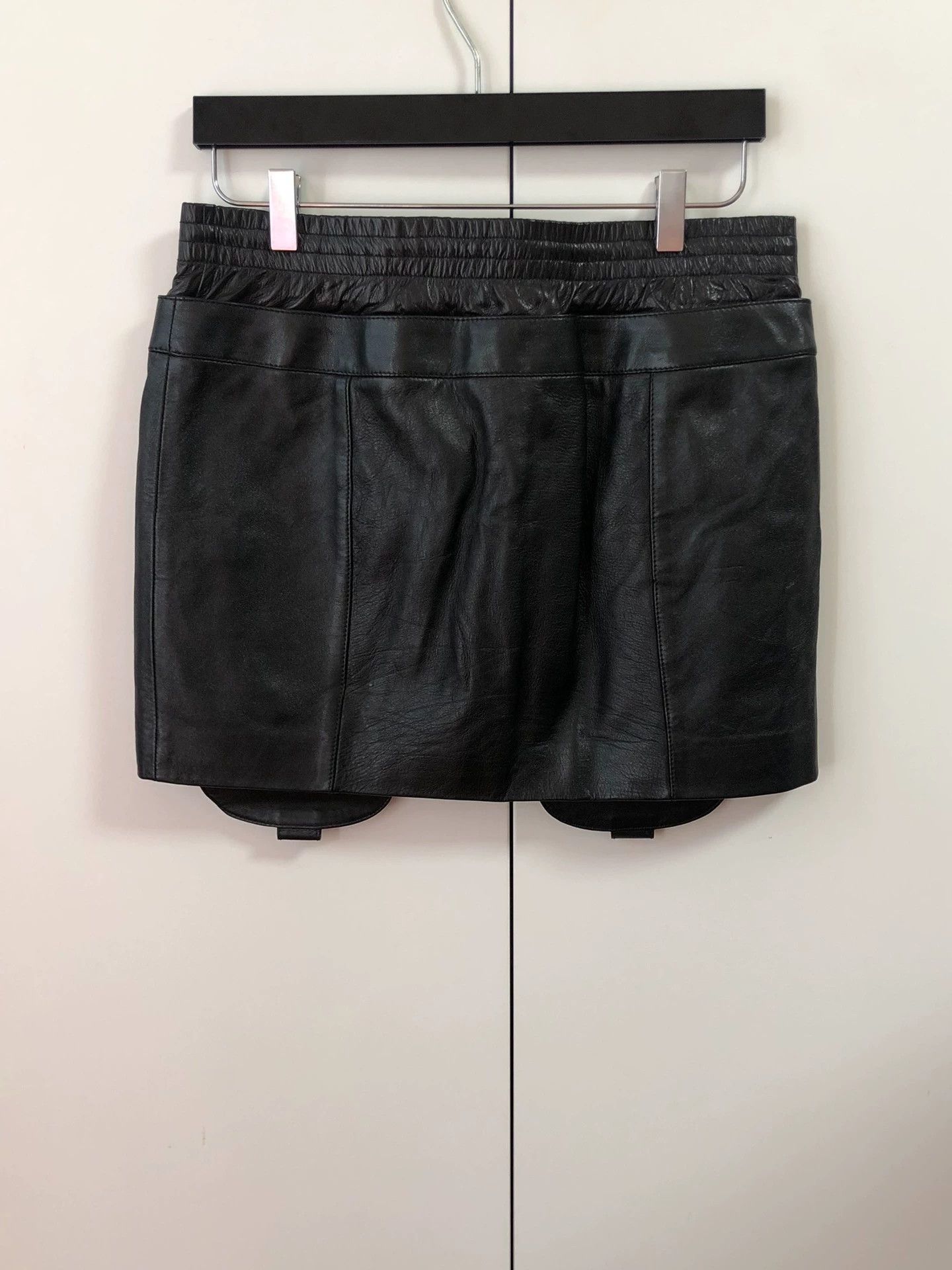 Saint Laurent Paris Saint Laurent Leather Skirt (SLP) - YSL Lambskin Mini Skirt Size 28" / US 6 / IT 42 - 2 Thumbnail