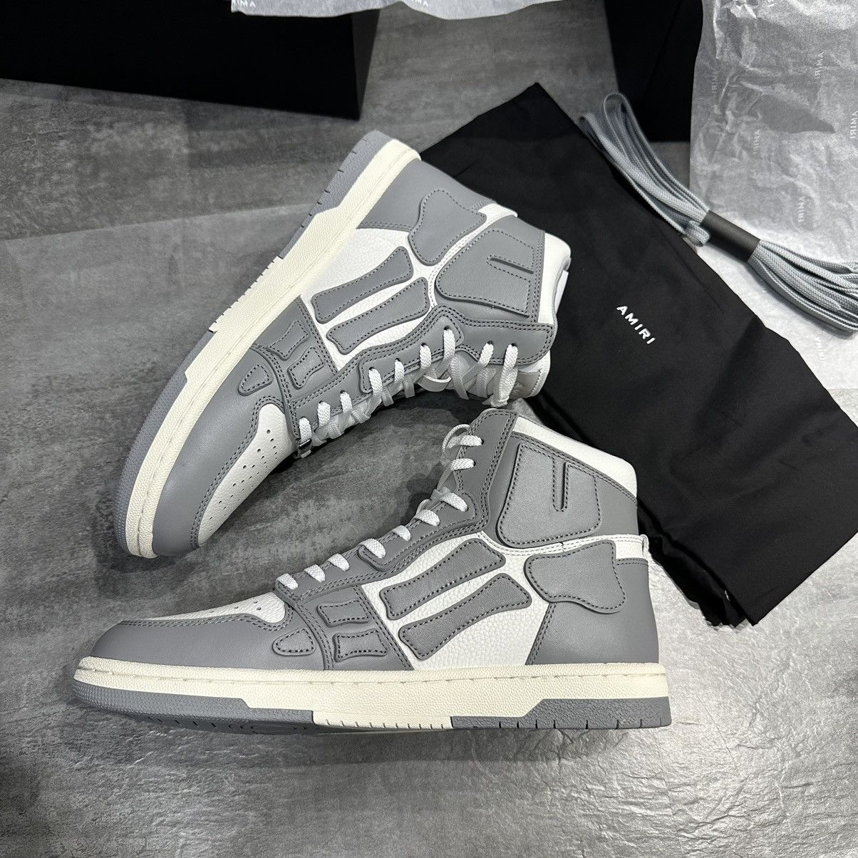 Amiri Amiri Skel-Top Hi - White/Grey Size US 10 / EU 43 - 2 Thumbnail