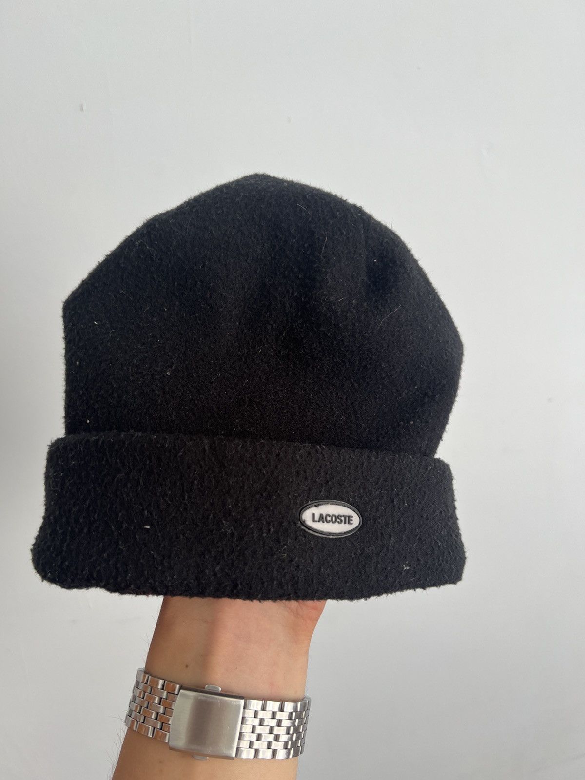 Lacoste Vintage Lacoste fleece hat Size ONE SIZE - 2 Thumbnail
